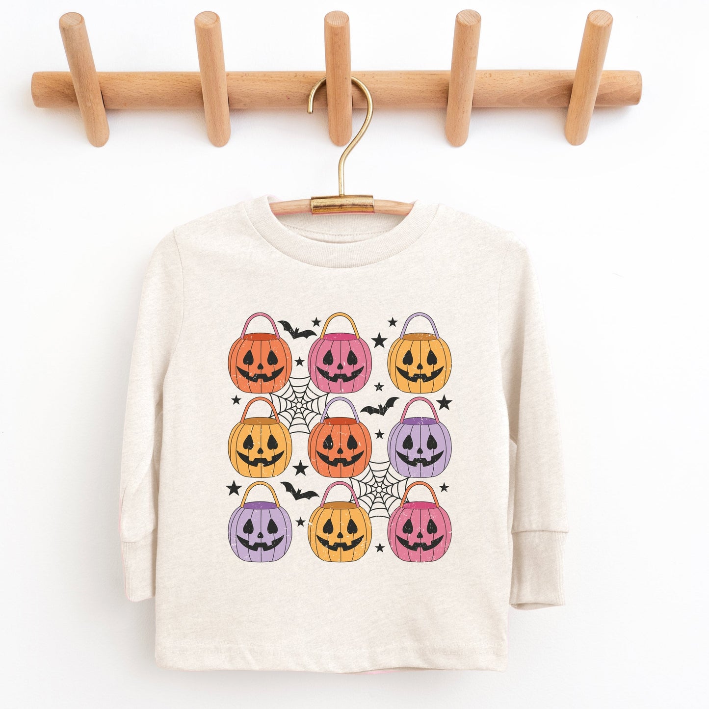 Pumpkin Basket Chart  - Toddler Long Sleeve Graphic Tee and Youth Long Sleeve Graphic T-Shirt
