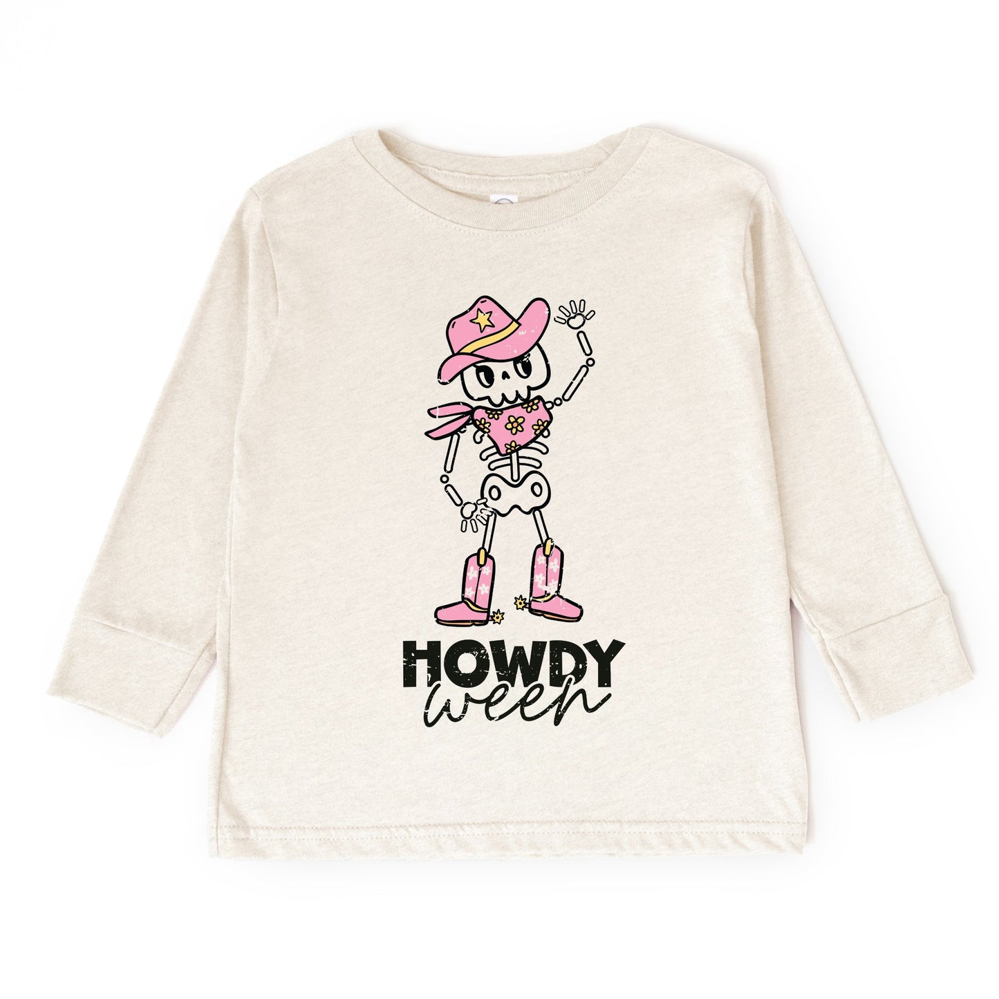 Howdyween Skeleton - Kids Toddler Long Sleeve Tee and Kids Youth Long Sleeve Tee