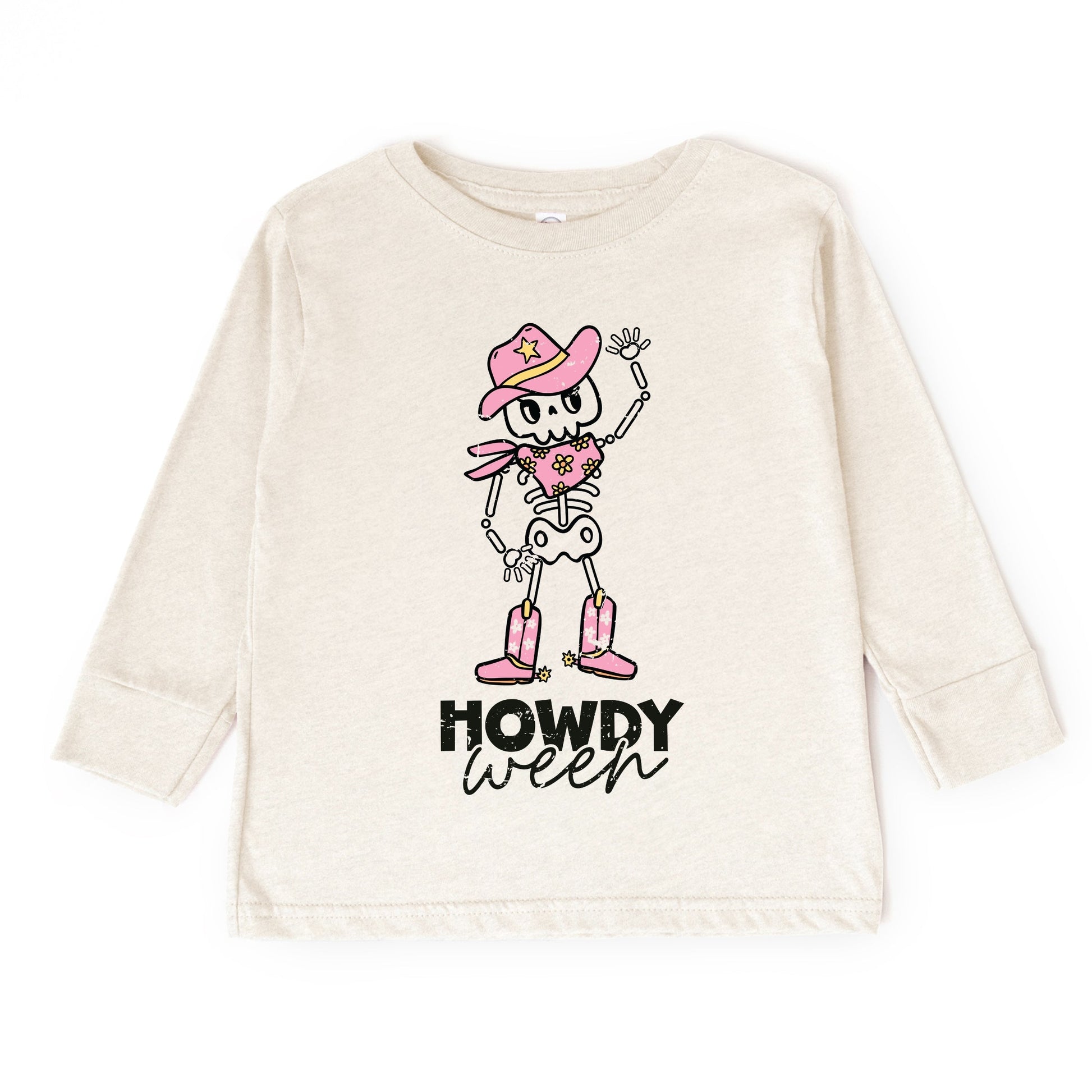 Howdyween Skeleton - Kids Toddler Long Sleeve Tee and Kids Youth Long Sleeve Tee
