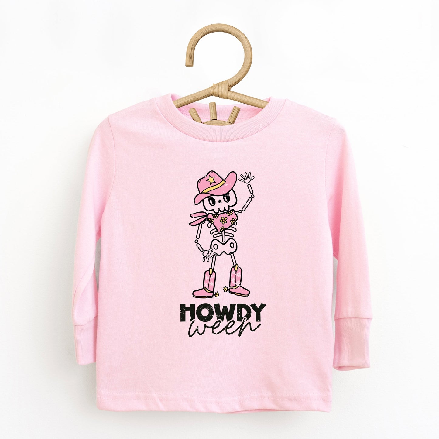 Howdyween Skeleton - Kids Toddler Long Sleeve Tee and Kids Youth Long Sleeve Tee