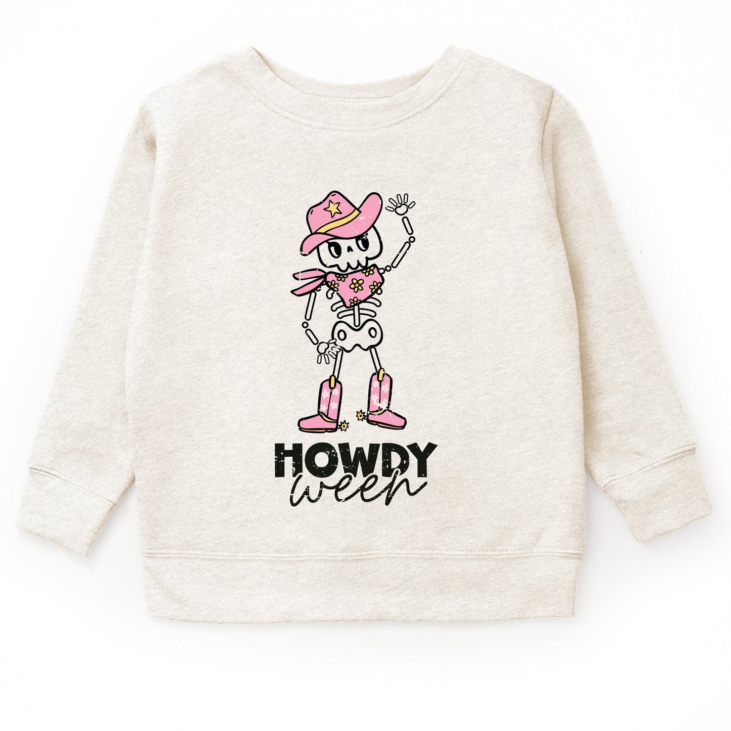 Howdyween Skeleton - Kids Toddler Sweatshirt and Kids Youth Sweatshirt