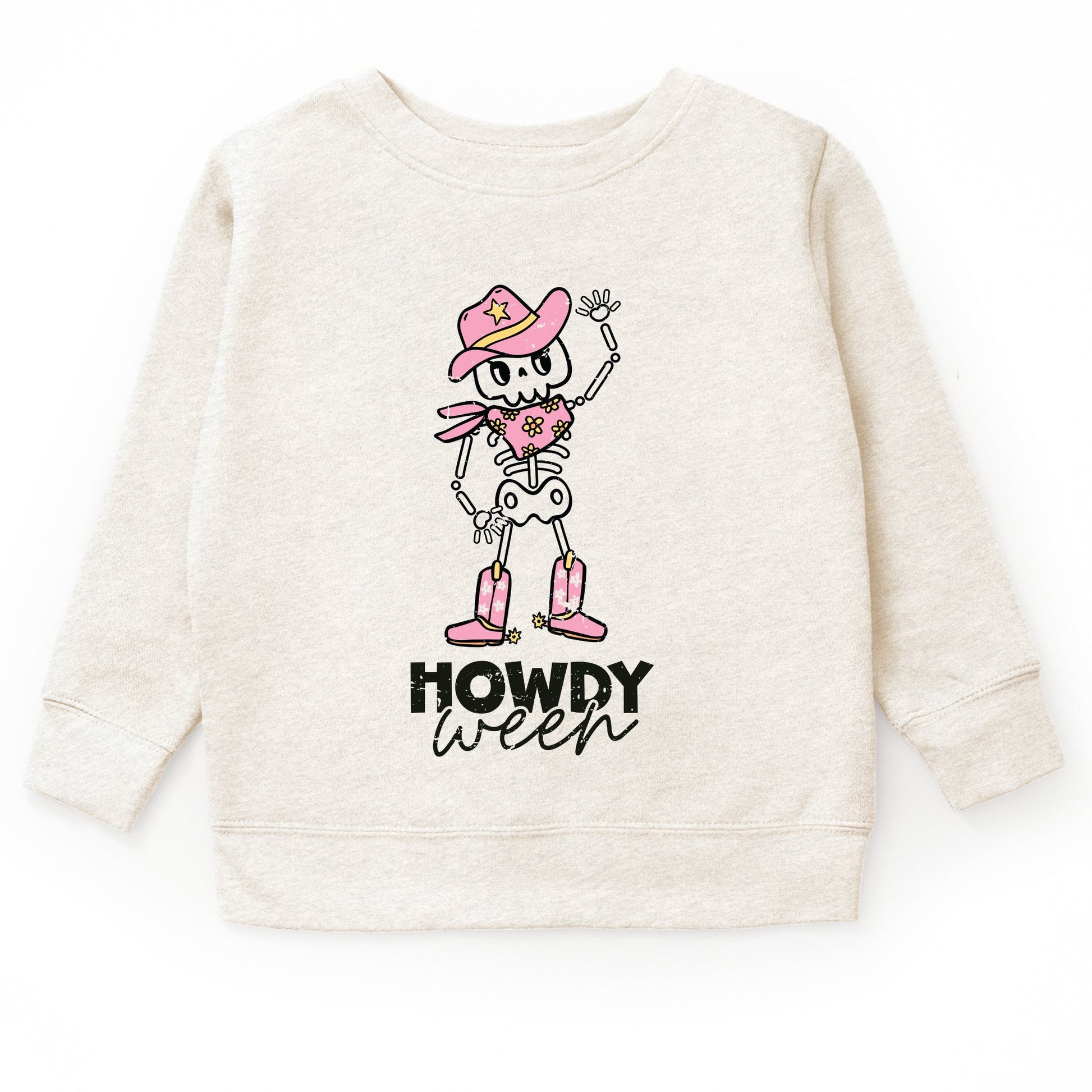 Howdyween Skeleton - Kids Toddler Sweatshirt and Kids Youth Sweatshirt