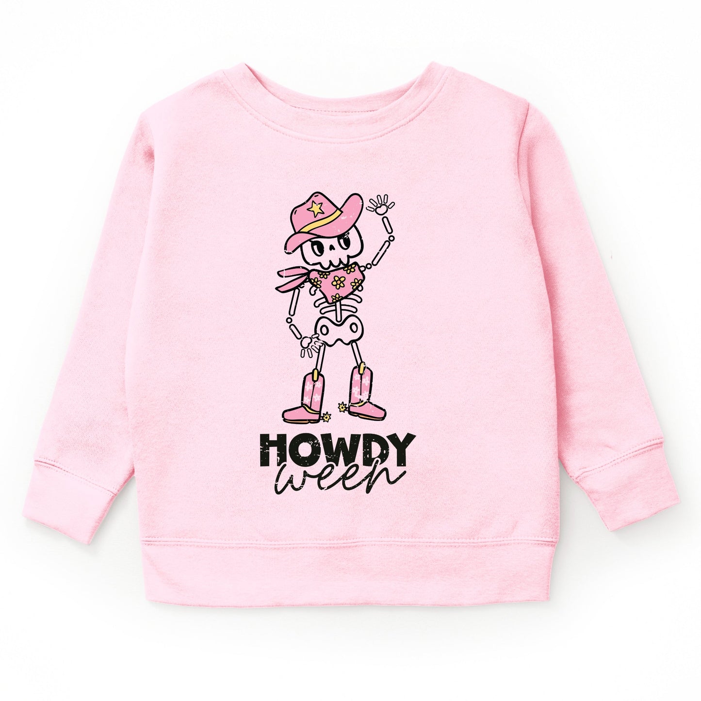 Howdyween Skeleton - Kids Toddler Sweatshirt and Kids Youth Sweatshirt