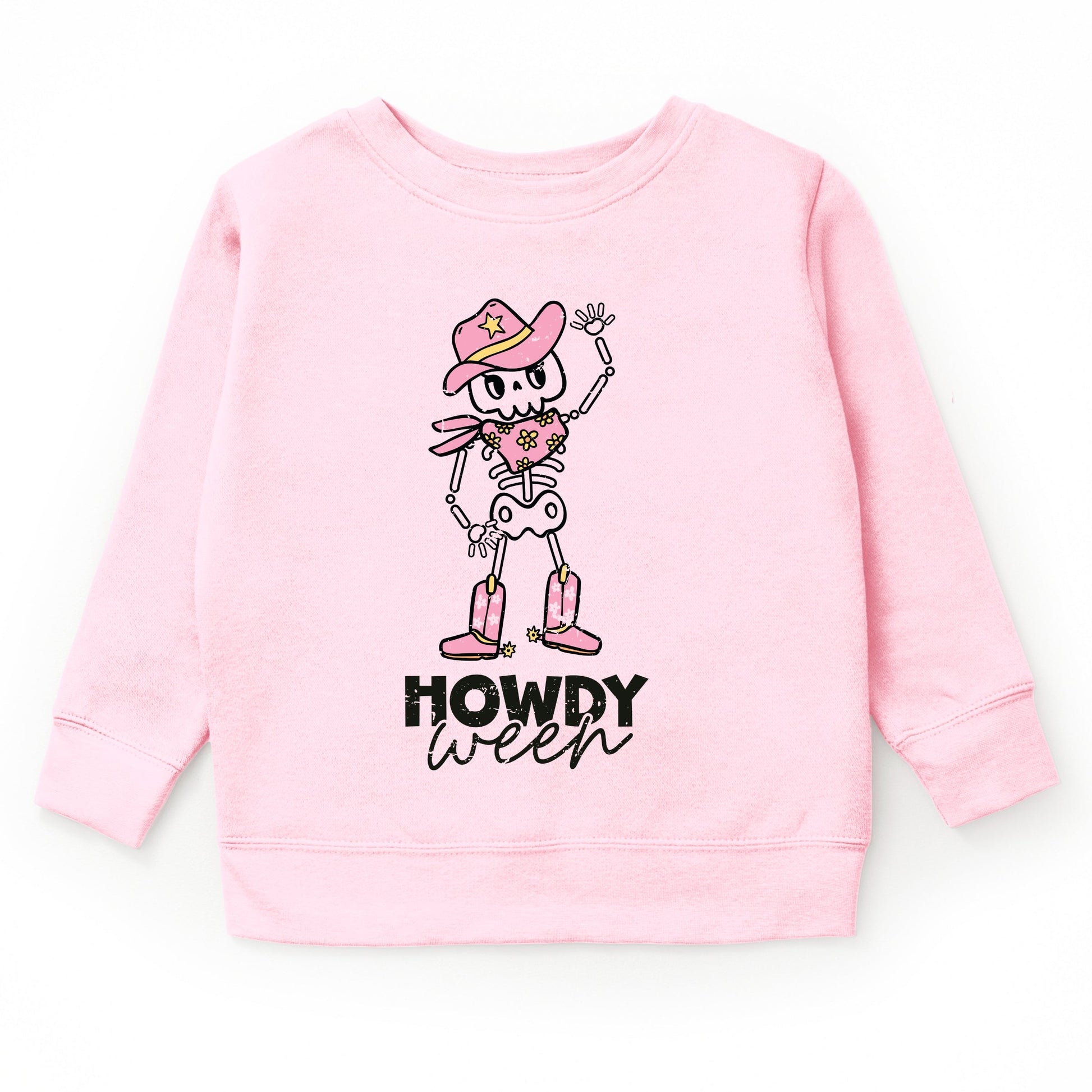 Howdyween Skeleton - Kids Toddler Sweatshirt and Kids Youth Sweatshirt