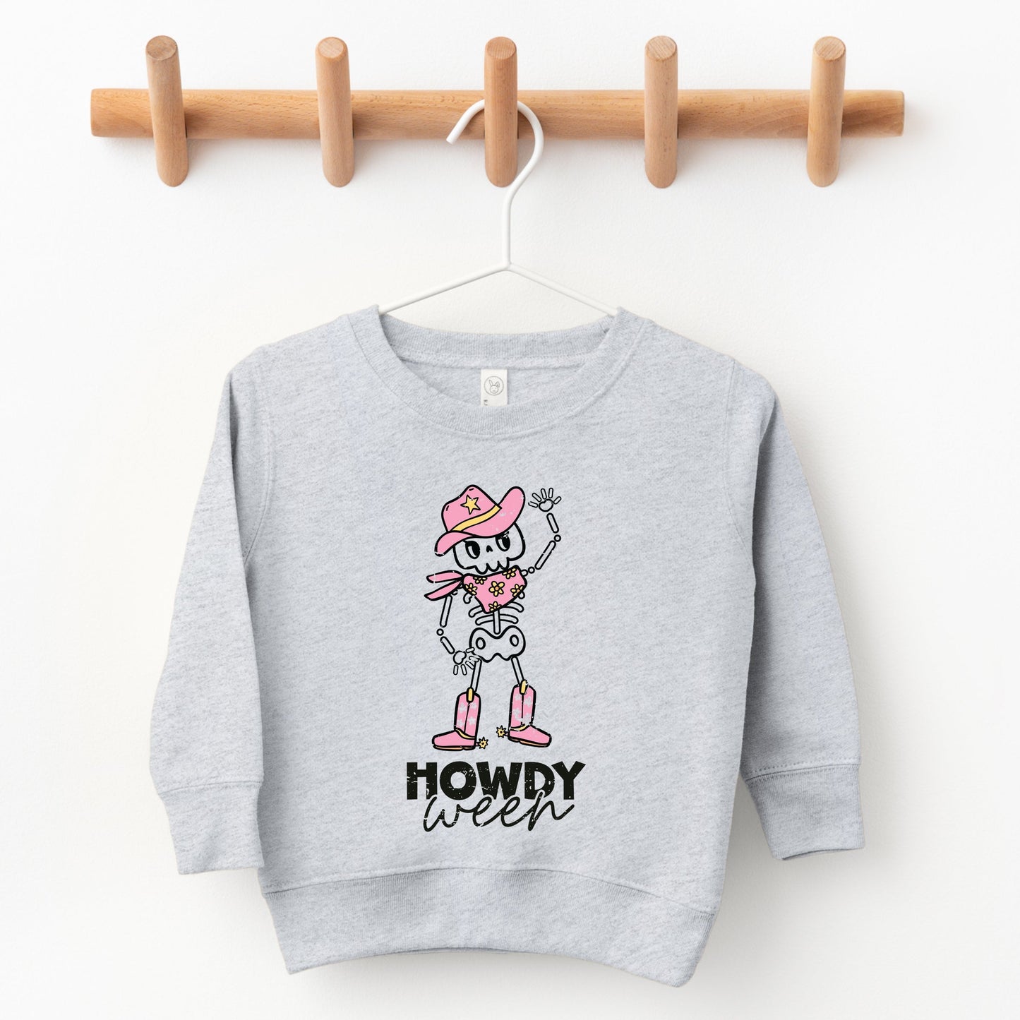 Howdyween Skeleton - Kids Toddler Sweatshirt and Kids Youth Sweatshirt