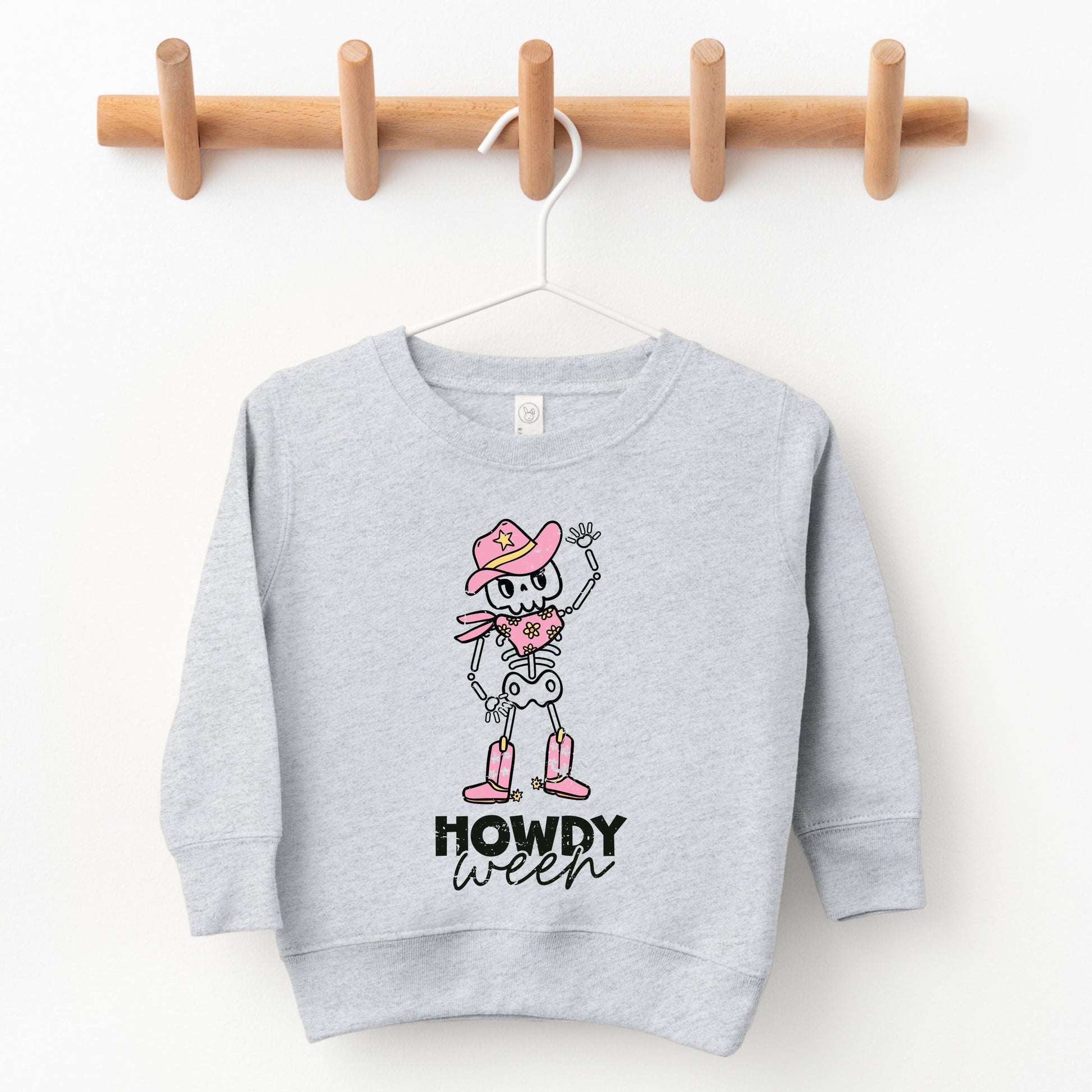 Howdyween Skeleton - Kids Toddler Sweatshirt and Kids Youth Sweatshirt