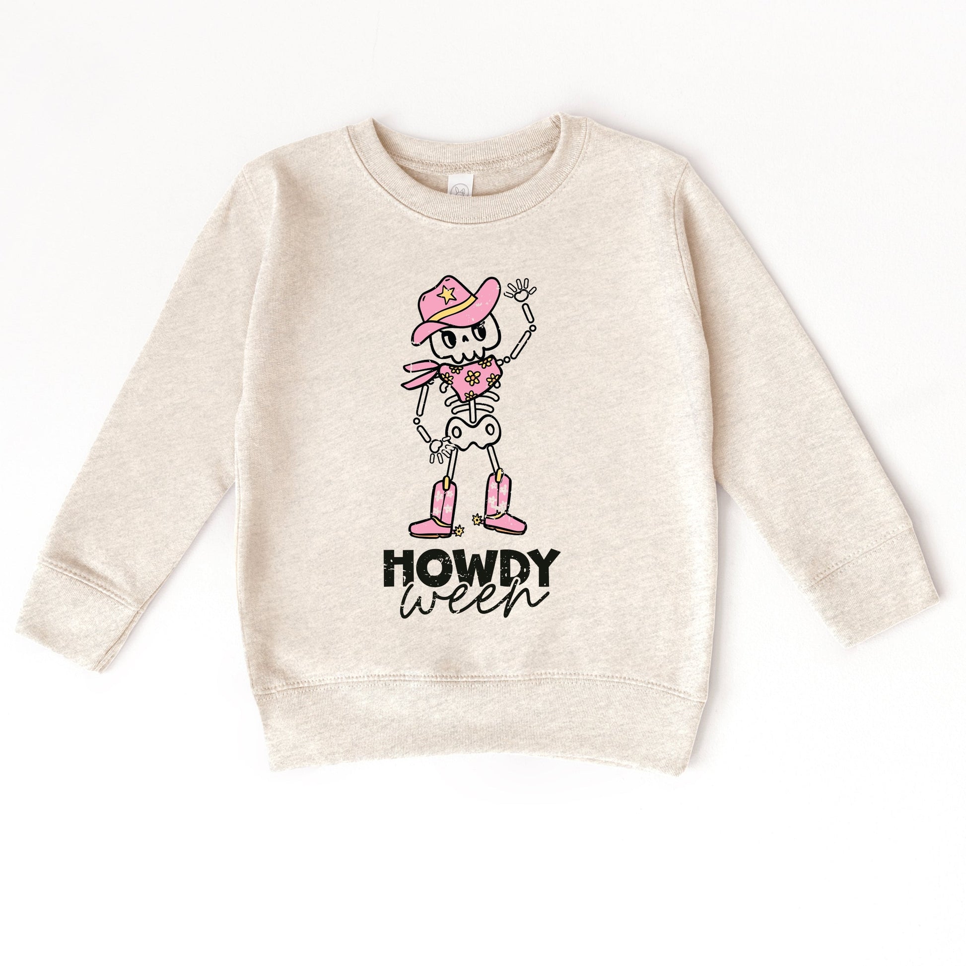 Howdyween Skeleton - Kids Toddler Sweatshirt and Kids Youth Sweatshirt