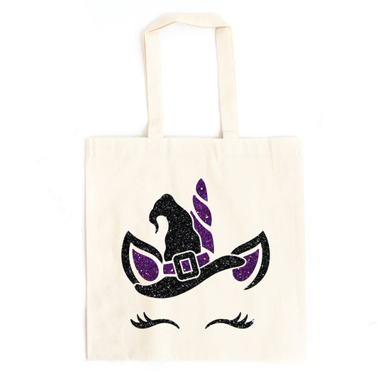 Unicorn Witch Glitter - Canvas Tote