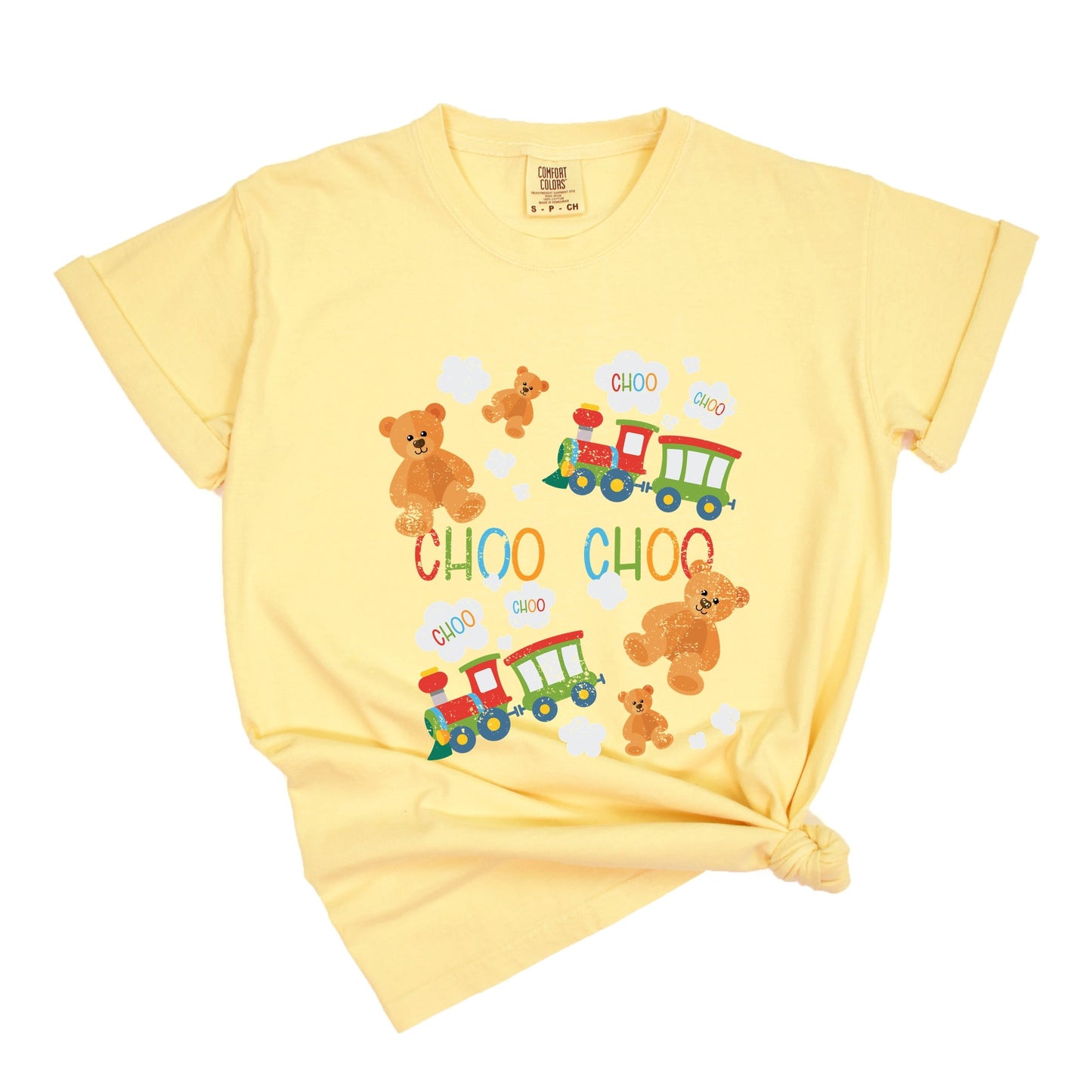 Teddy Bears and Choo Choo Trains - Women's Garment Dyed Tee