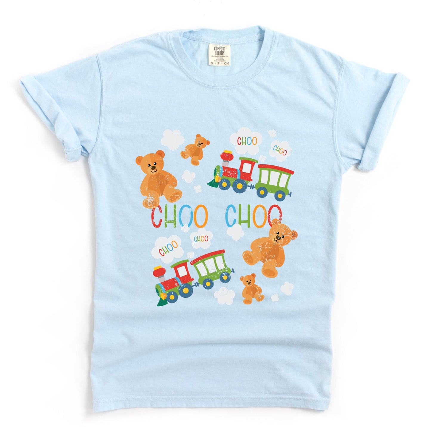 Teddy Bears and Choo Choo Trains - Women's Garment Dyed Tee