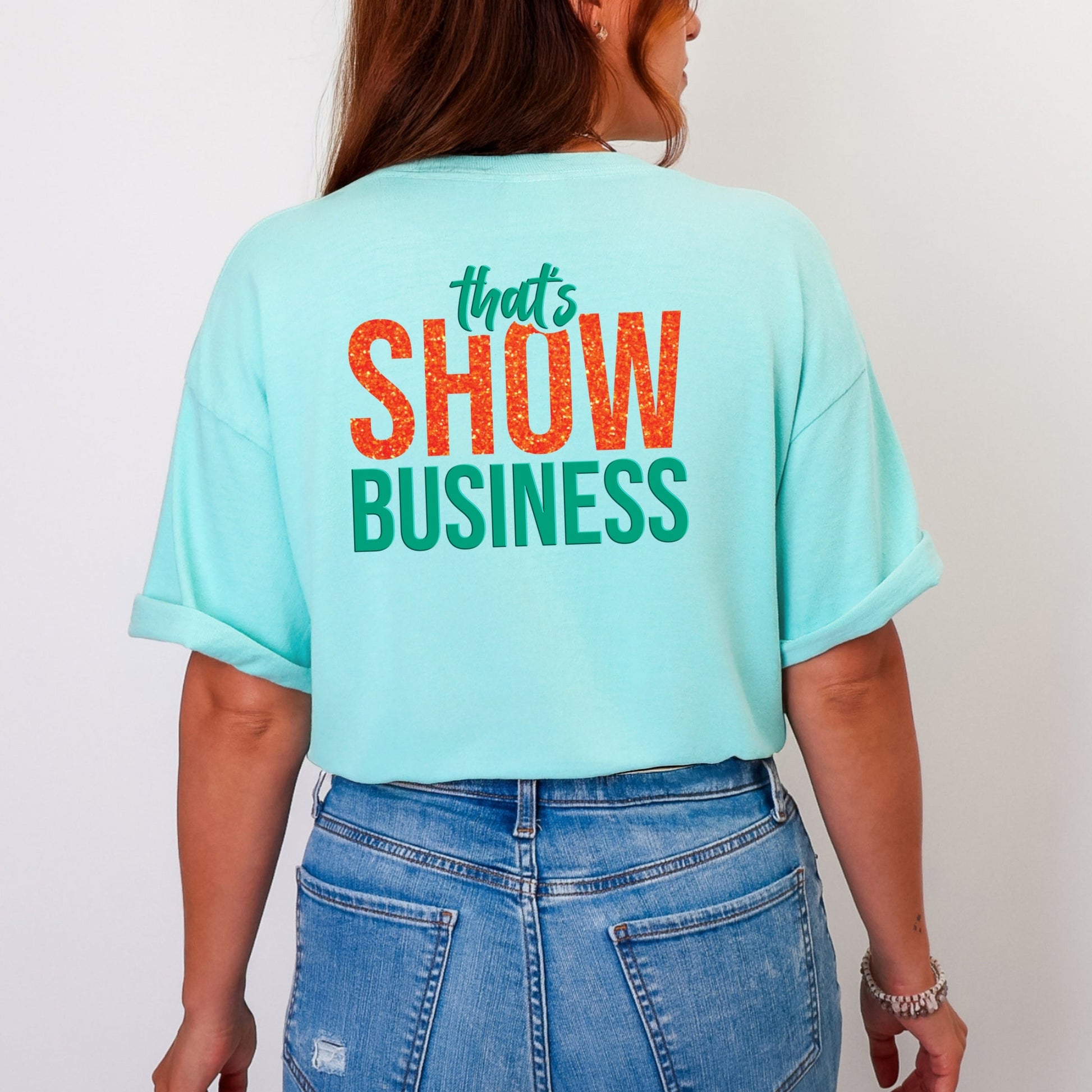 That's Show Business Puff/Glitter - Womens Garment Dyed Tee
