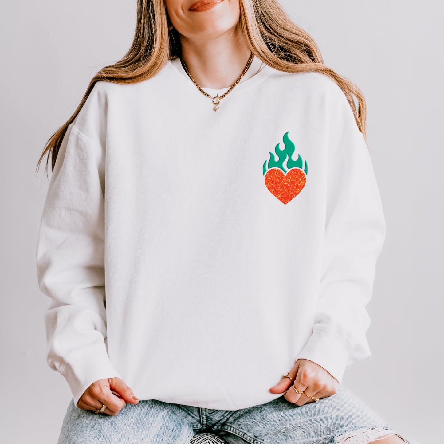 That's Show Business Puff/Glitter - Womens Lightweight Garment Dyed Sweatshirt