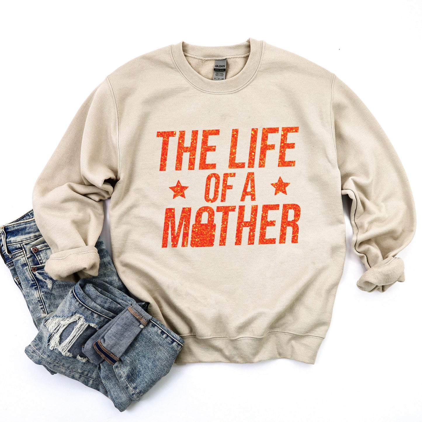 The Life Of A Mother Glitter -  Womens Sweatshirt