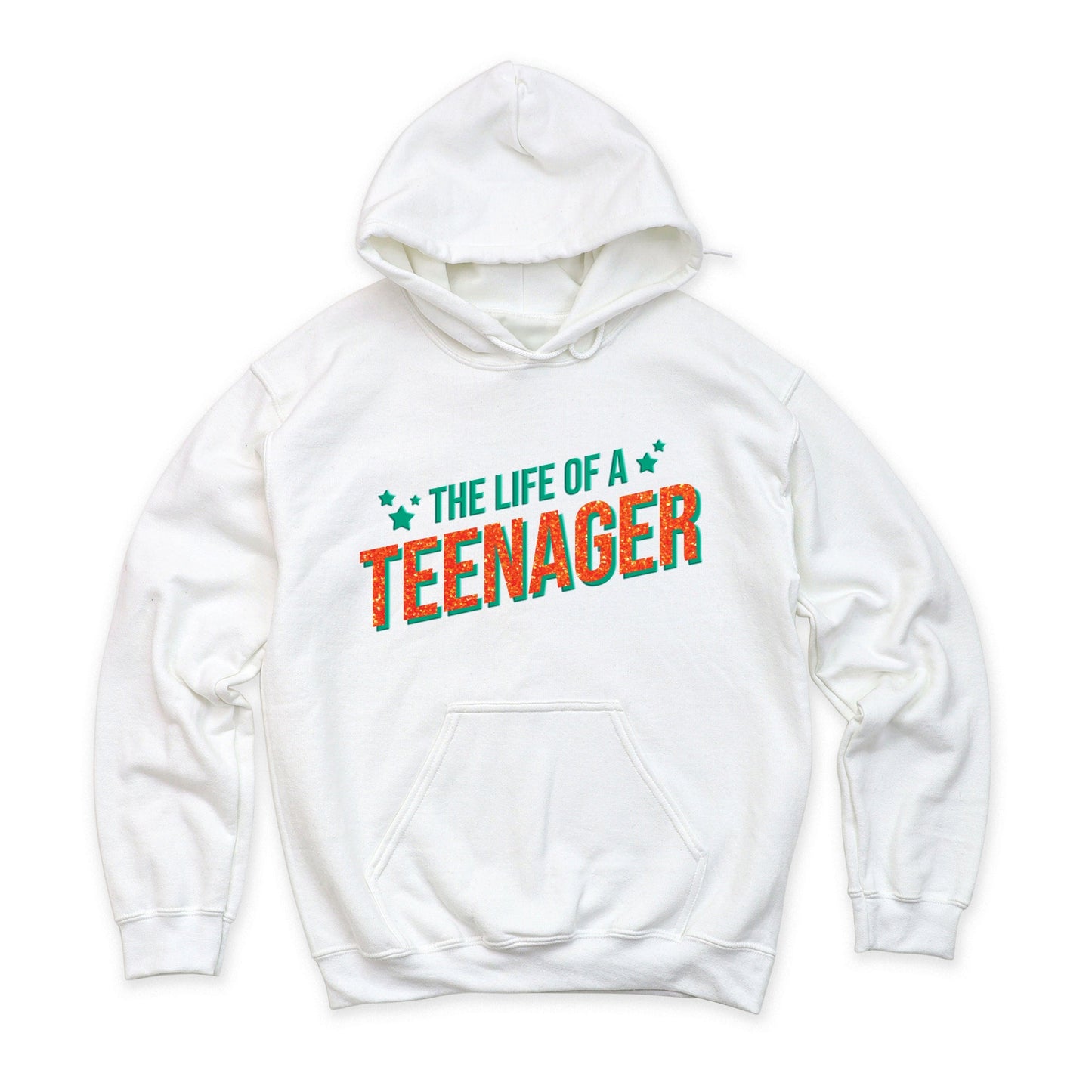 The Life Of A Teenager Puff/Glitter - Womens Hoodie
