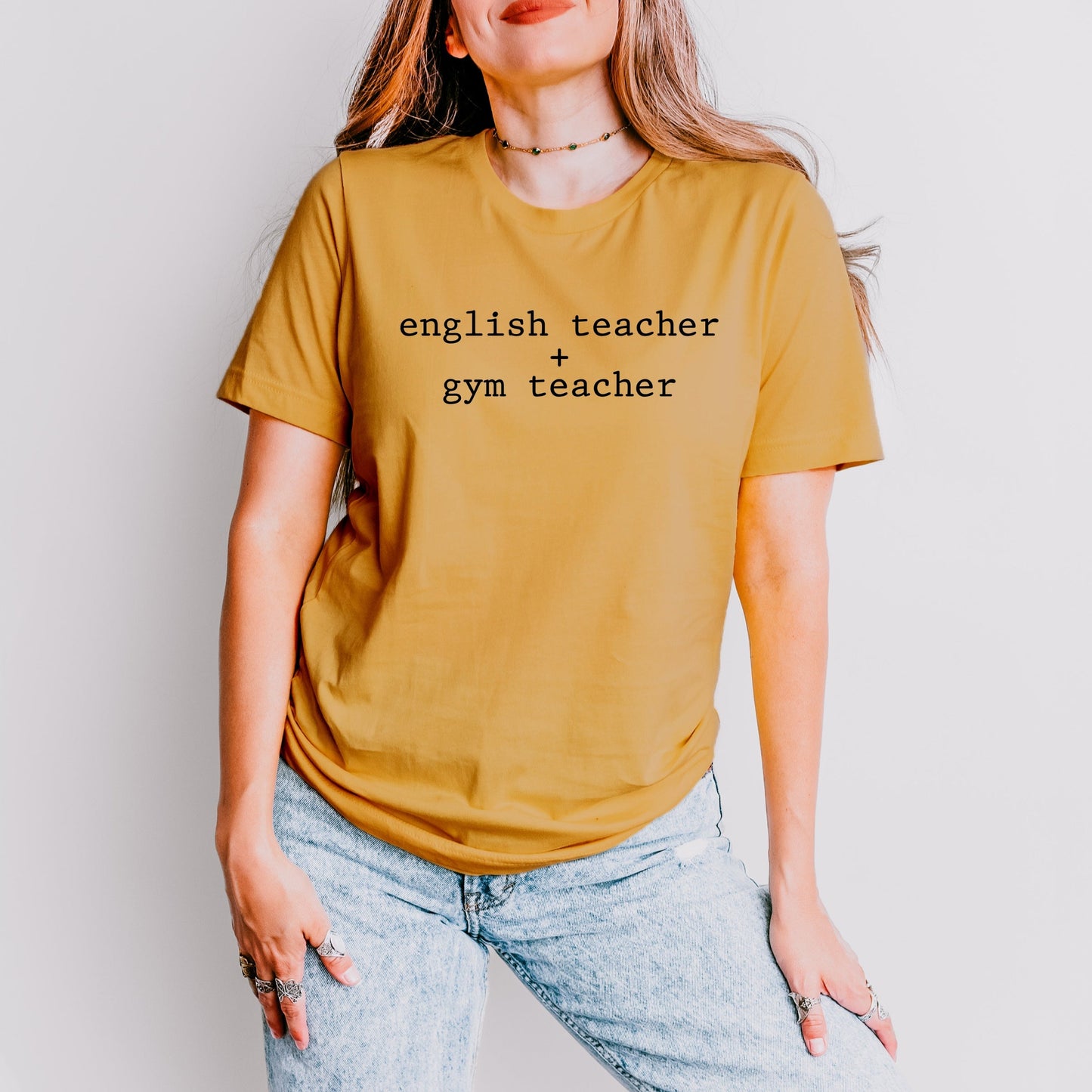 English Teacher + Gym Teacher Typewriter - Women's Short Sleeve Tee