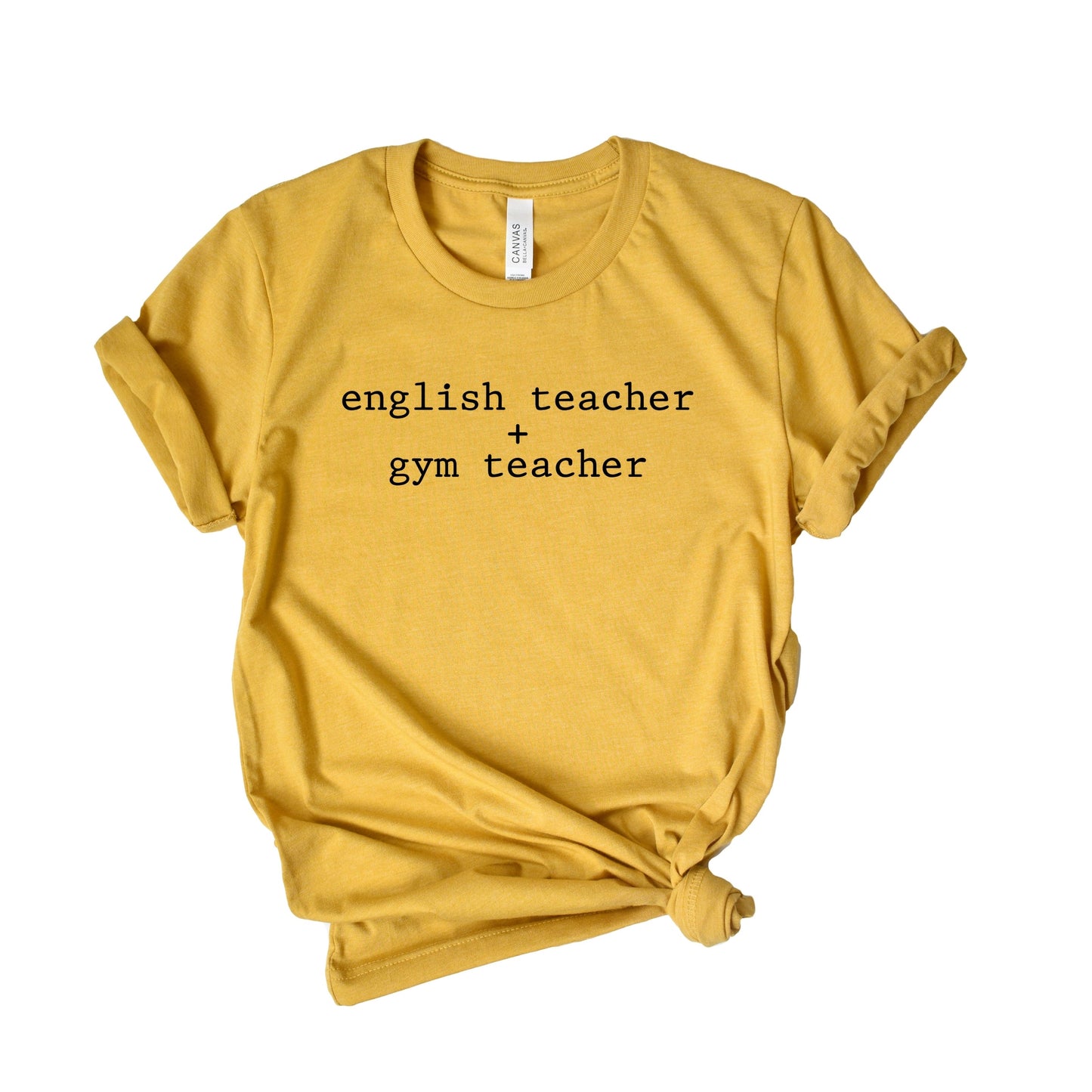 English Teacher + Gym Teacher Typewriter - Womens Short Sleeve Tee