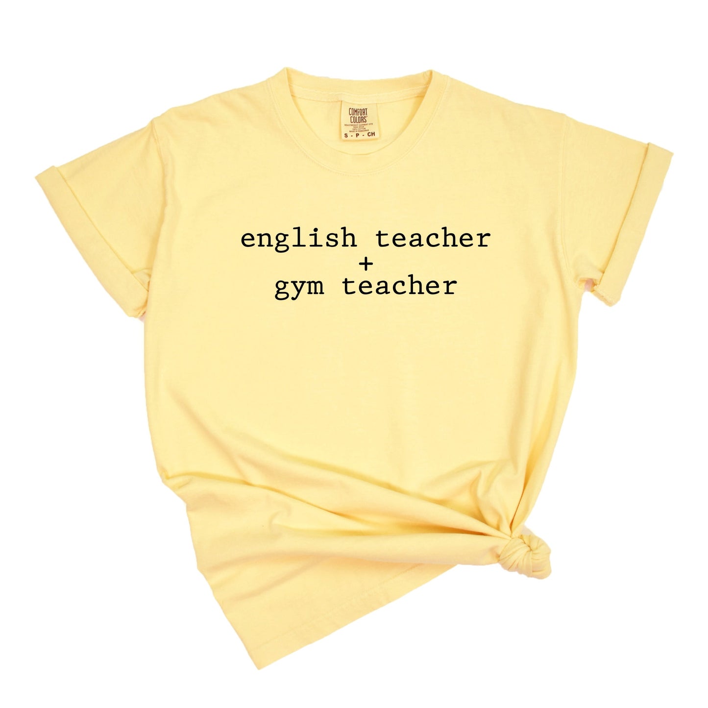English Teacher + Gym Teacher Typewriter - Women's Garment Dyed Tee