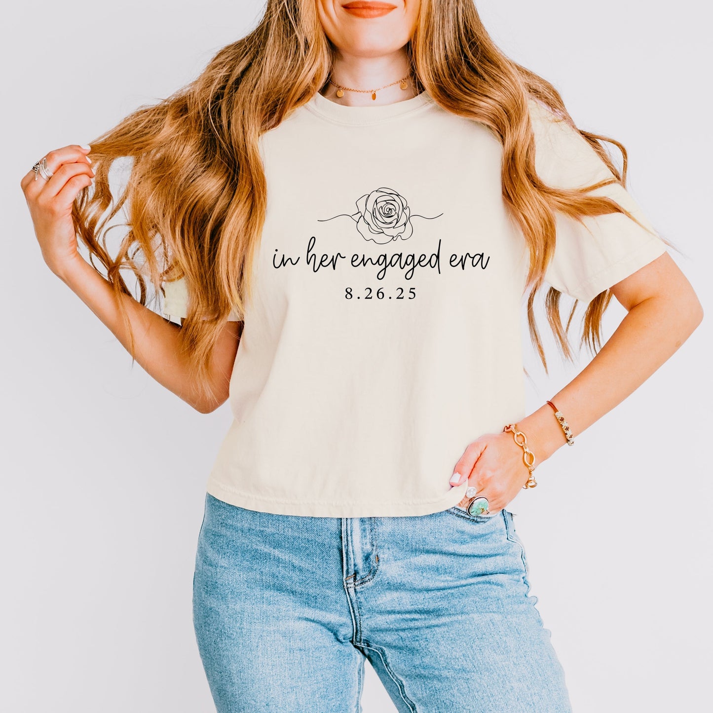 In Her Engaged Era - Women's Boxy Crop Top