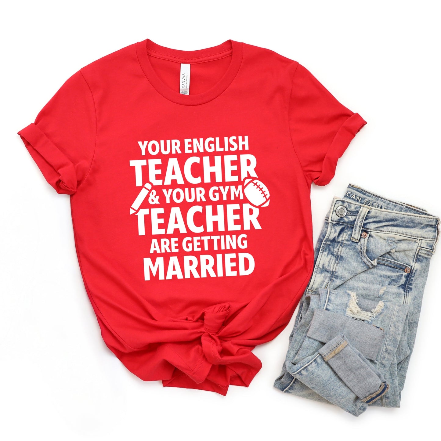 Your English Teacher and Your Gym Teacher Block - Women's Short Sleeve Tee