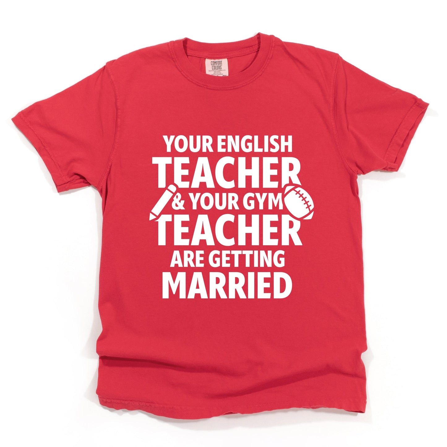 Your English Teacher and Your Gym Teacher Block - Women's Garment Dyed Tee