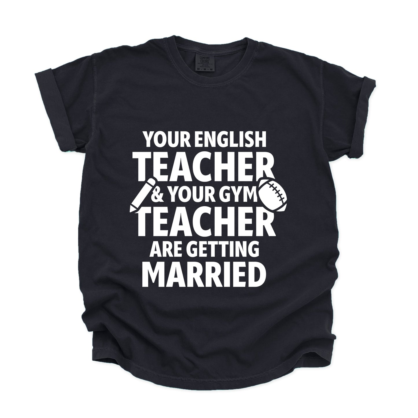 Your English Teacher and Your Gym Teacher Block - Women's Garment Dyed Tee