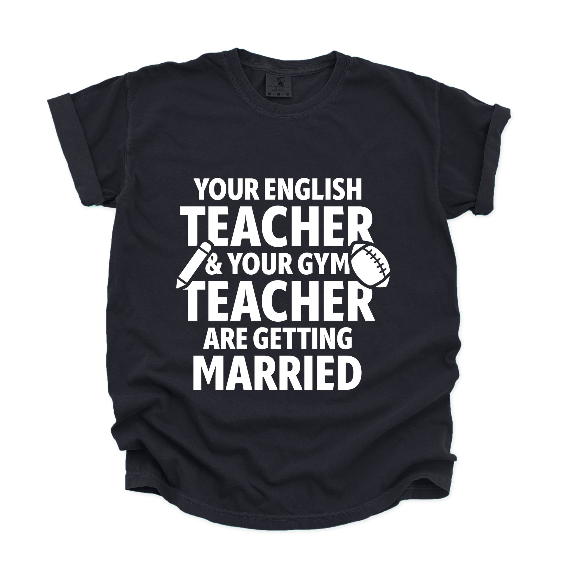 Your English Teacher and Your Gym Teacher Block - Women's Garment Dyed Tee