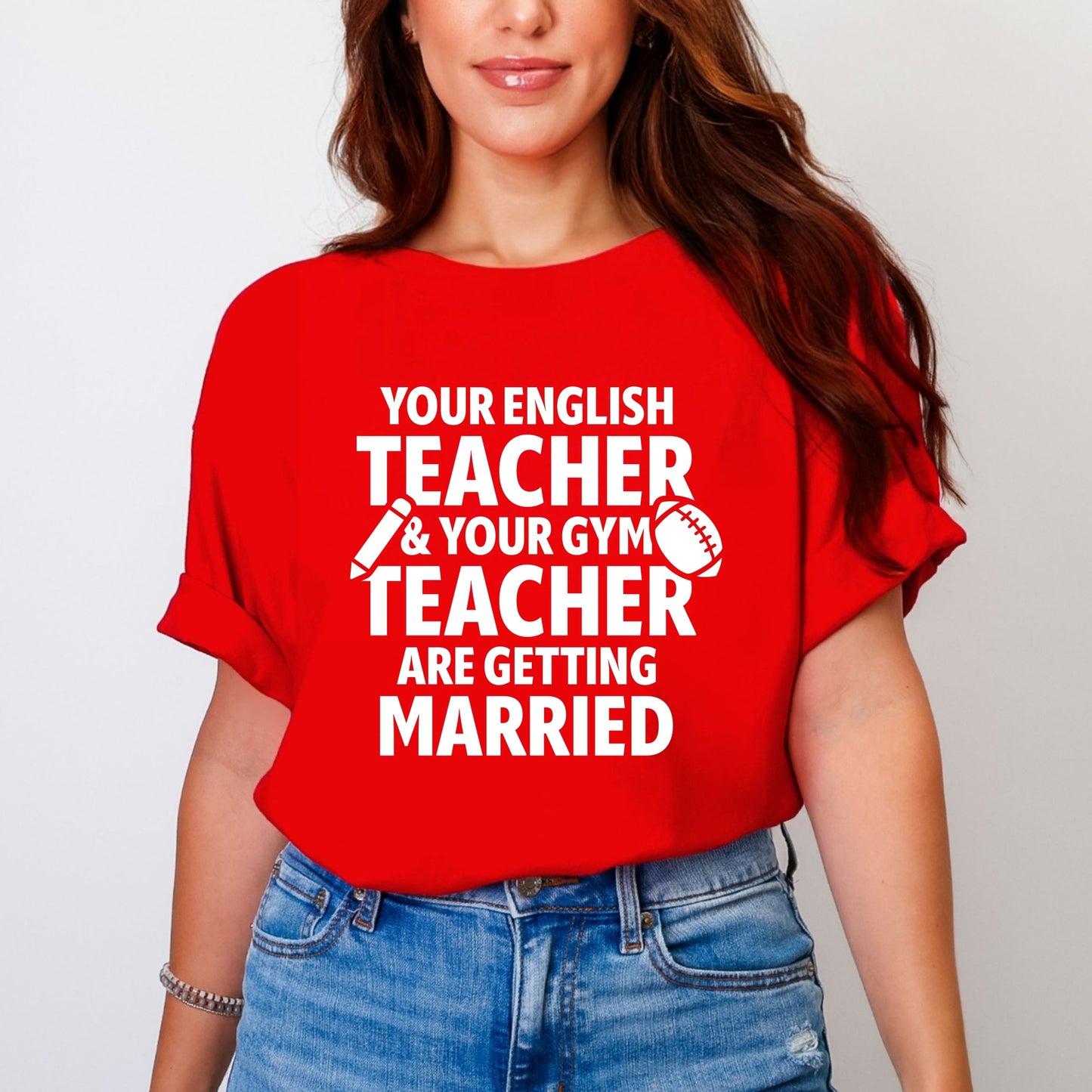 Your English Teacher and Your Gym Teacher Block - Women's Garment Dyed Tee