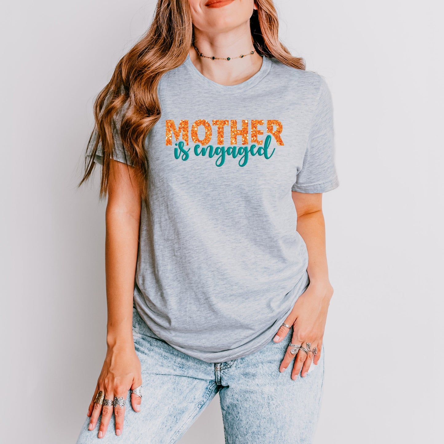 Mother Is Engaged Puff/Glitter - Women's Short Sleeve Tee