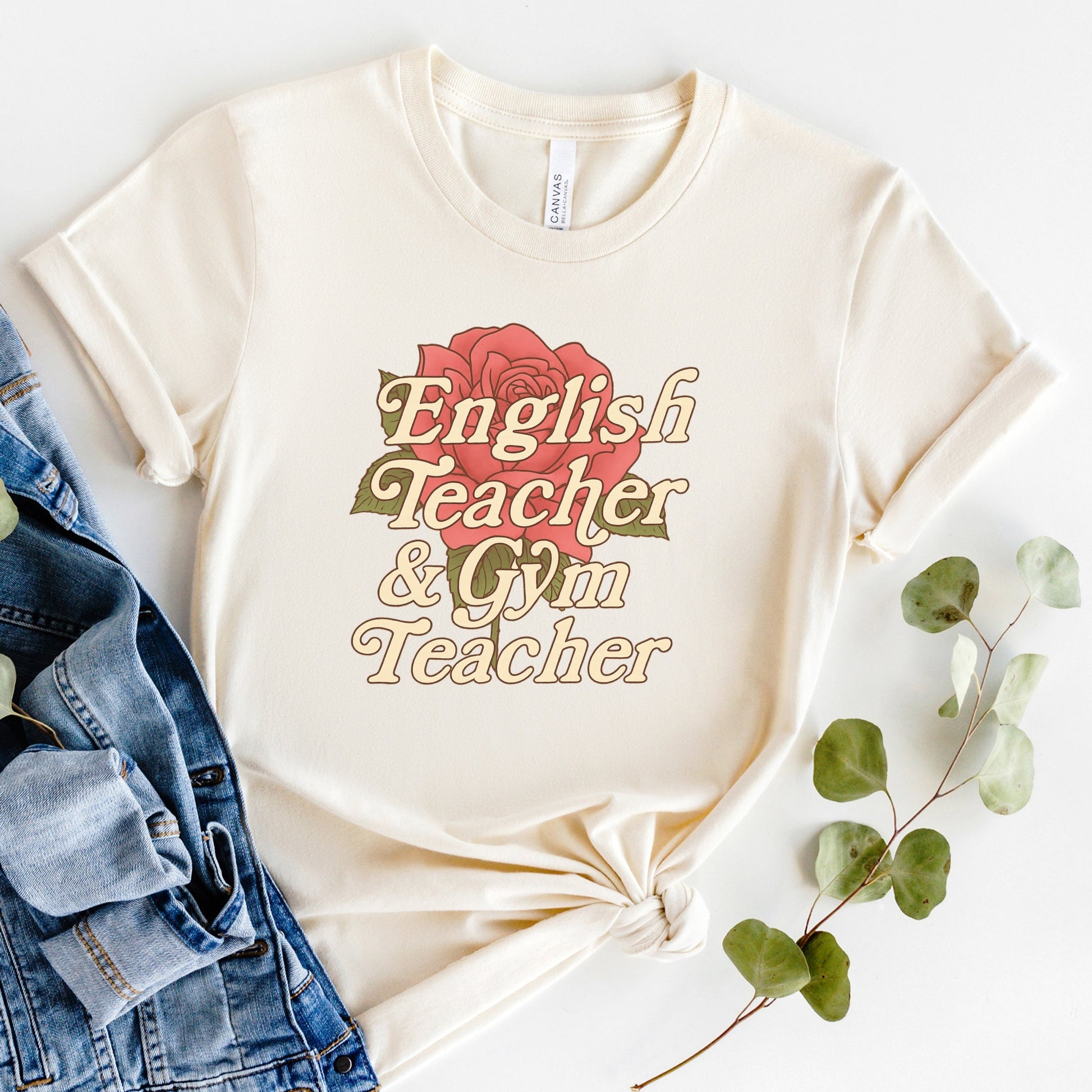 English Teacher + Gym Teacher Rose - Womens Short Sleeve Tee