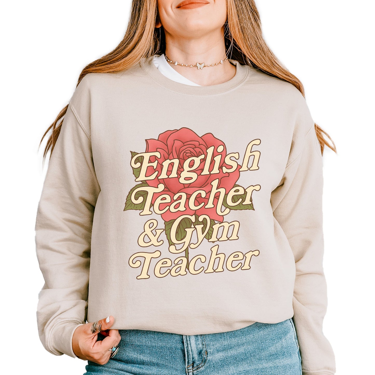English Teacher + Gym Teacher Rose -  Women's Sweatshirt