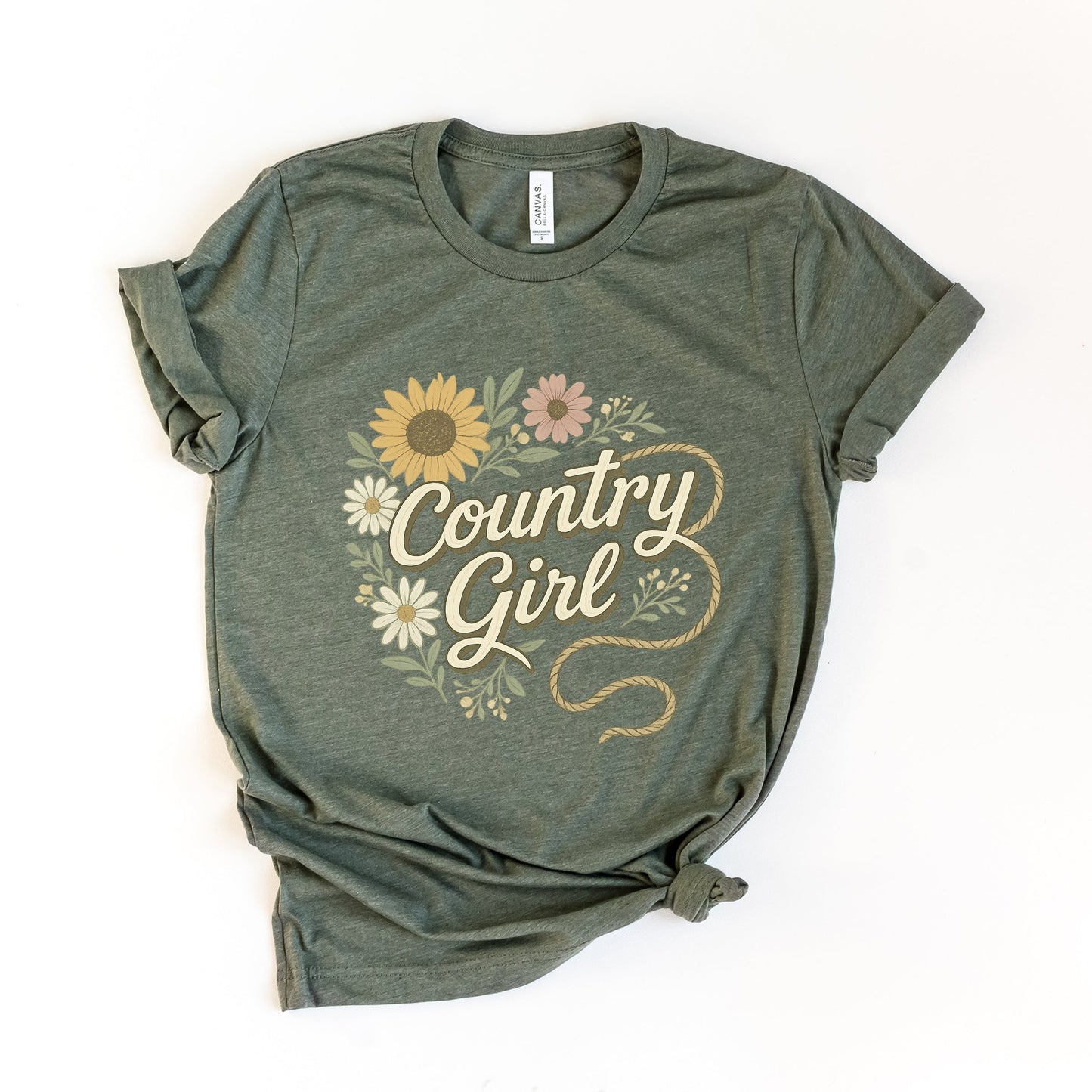 Country Girl Rope Watercolor - Women's Short Sleeve Graphic T-Shirt