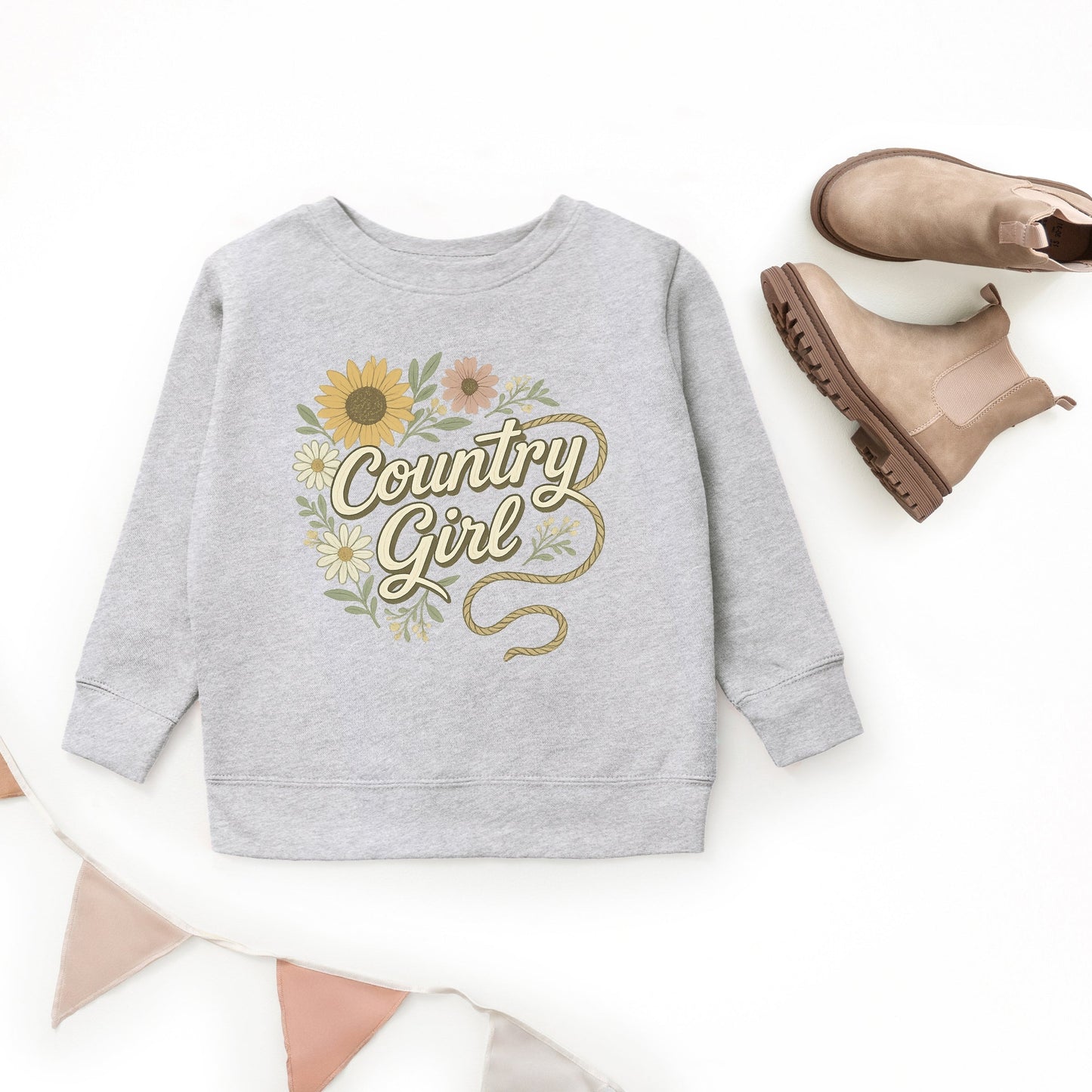 Country Girl Rope Watercolor  - Youth Graphic Sweatshirt