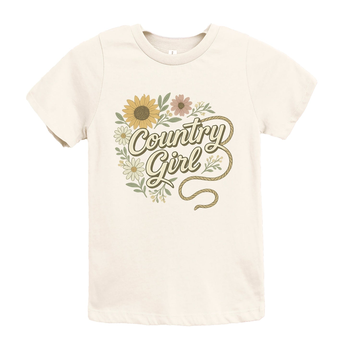 Country Girl Rope Watercolor  - Youth Short Sleeve Graphic T-Shirt