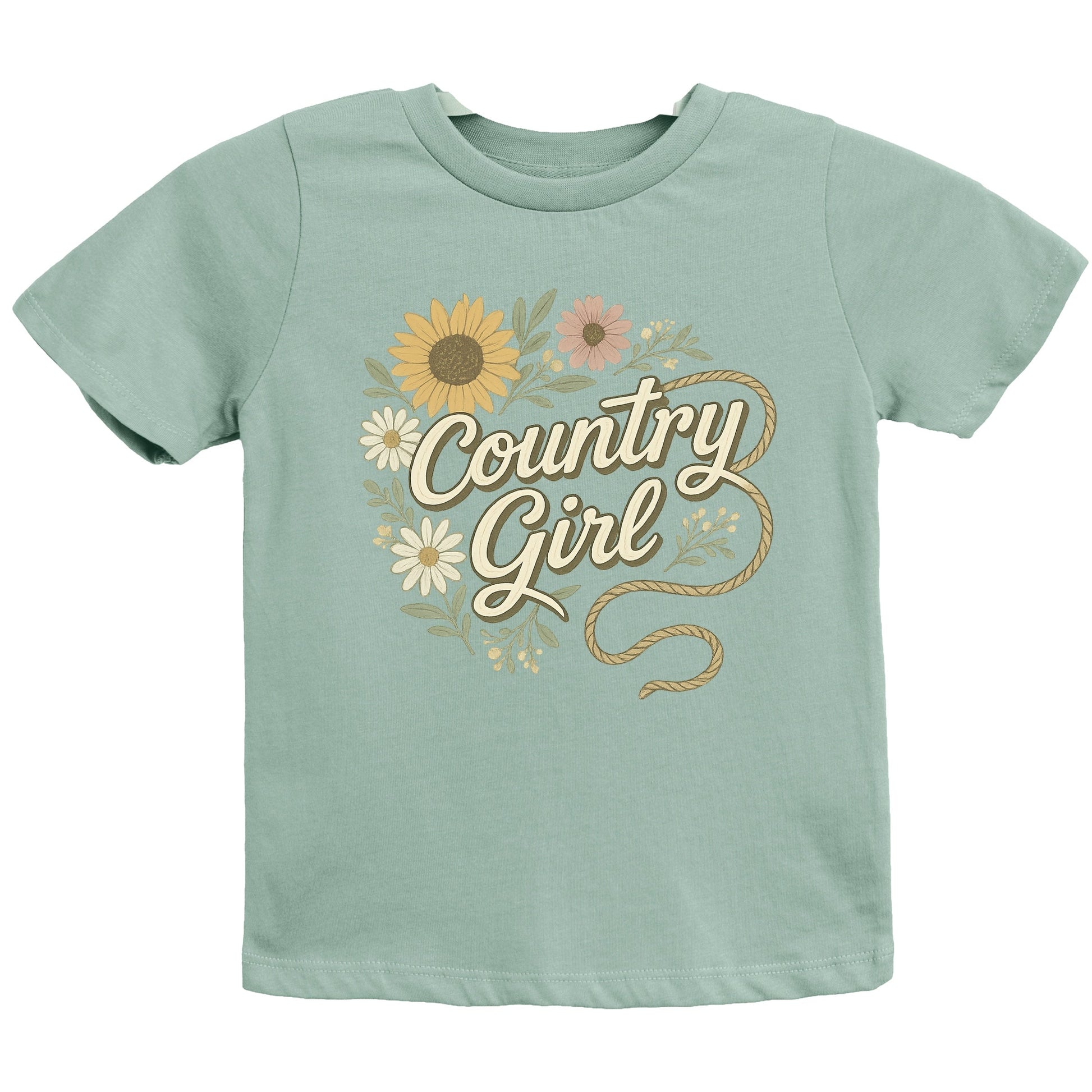 Country Girl Rope Watercolor  - Youth Short Sleeve Graphic T-Shirt