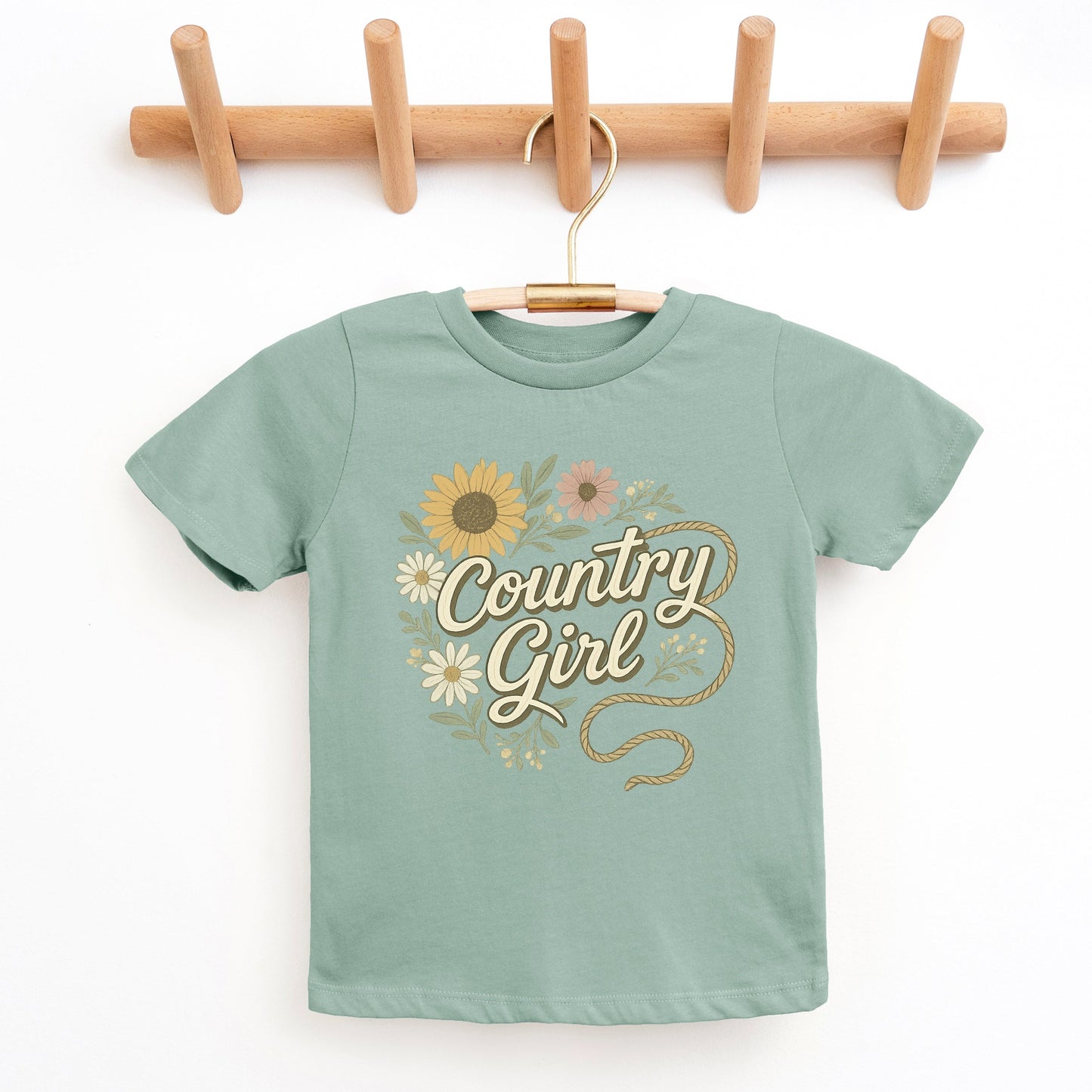 Country Girl Rope Watercolor  - Youth Short Sleeve Graphic T-Shirt