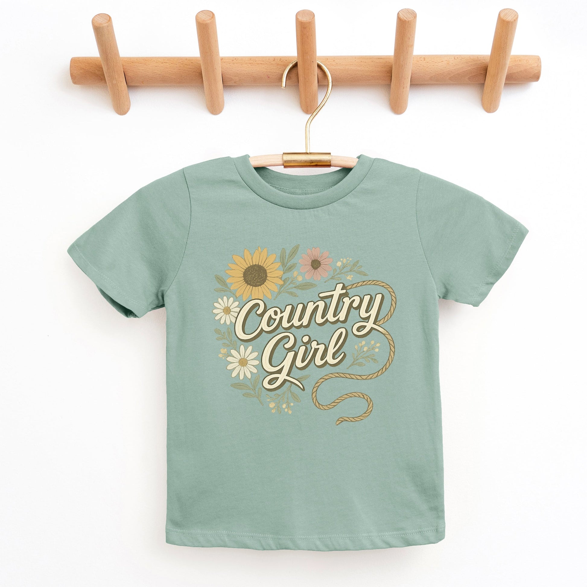 Country Girl Rope Watercolor  - Youth Short Sleeve Graphic T-Shirt