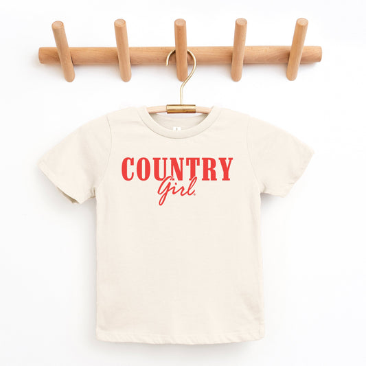 Country Girl Puff Print - Youth Short Sleeve Graphic T-Shirt