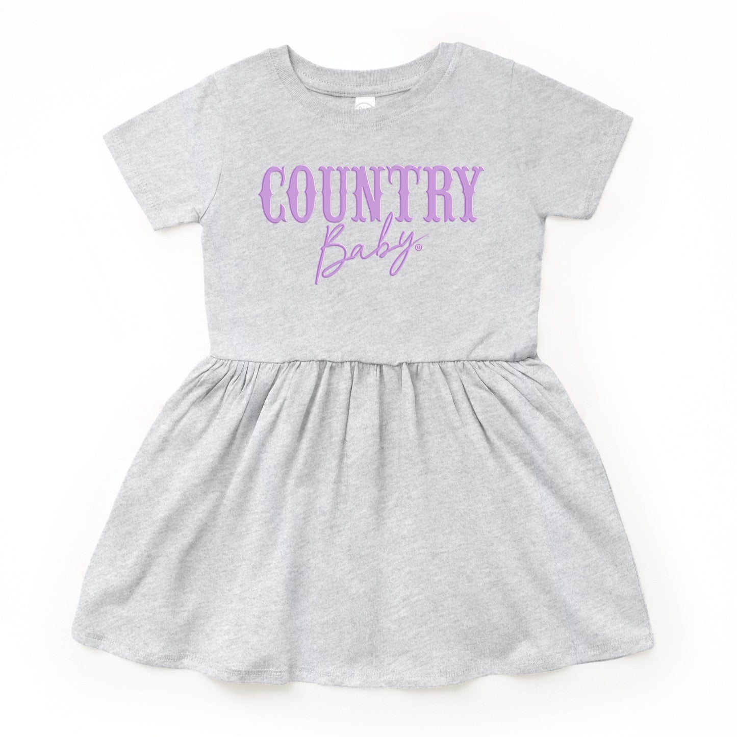 Country Baby Puff Print  - Toddler Graphic Dress