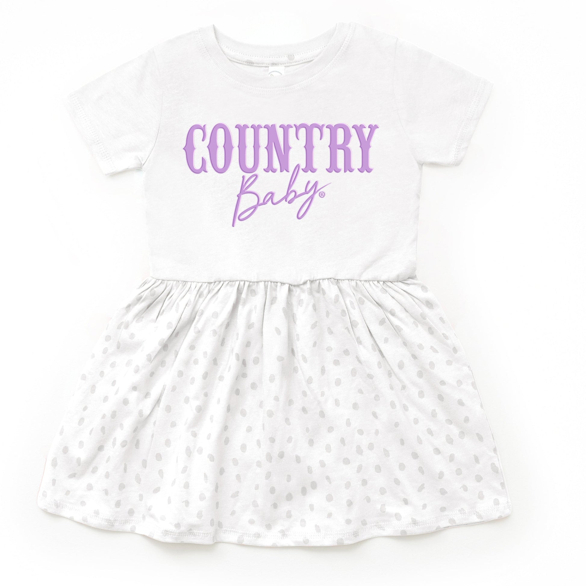 Country Baby Puff Print  - Toddler Graphic Dress