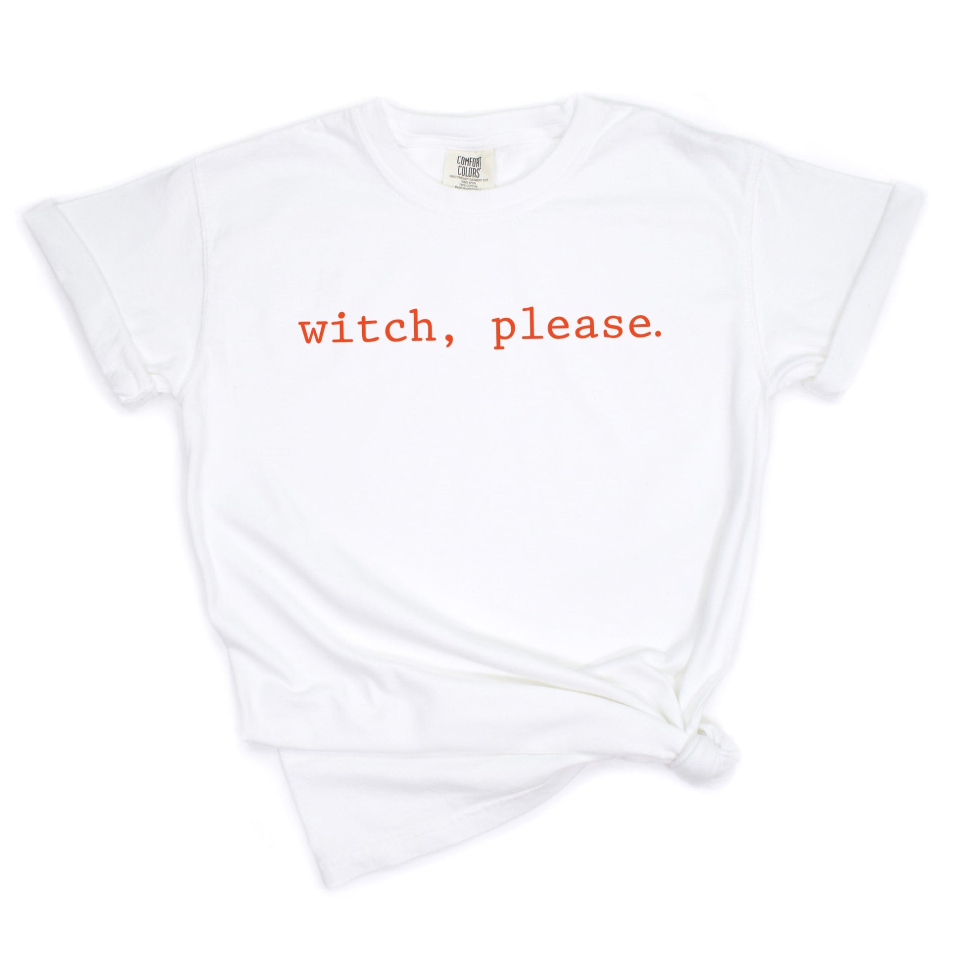 Witch, Please Typewriter - Women's Garment Dyed Graphic T-Shirt
