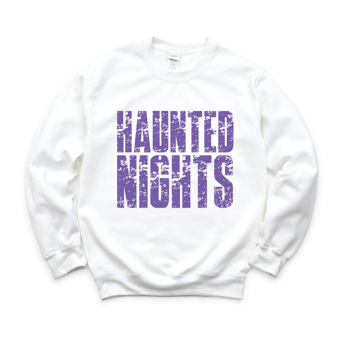 Haunted Nights Block Distressed - Women's Graphic Sweatshirt