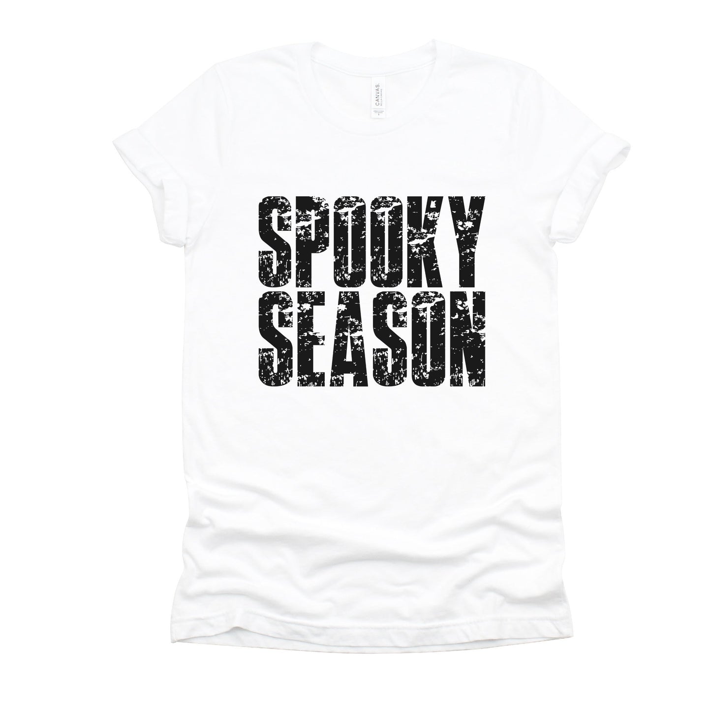 Spooky Season Block Distressed - Women's Short Sleeve Graphic T-Shirt