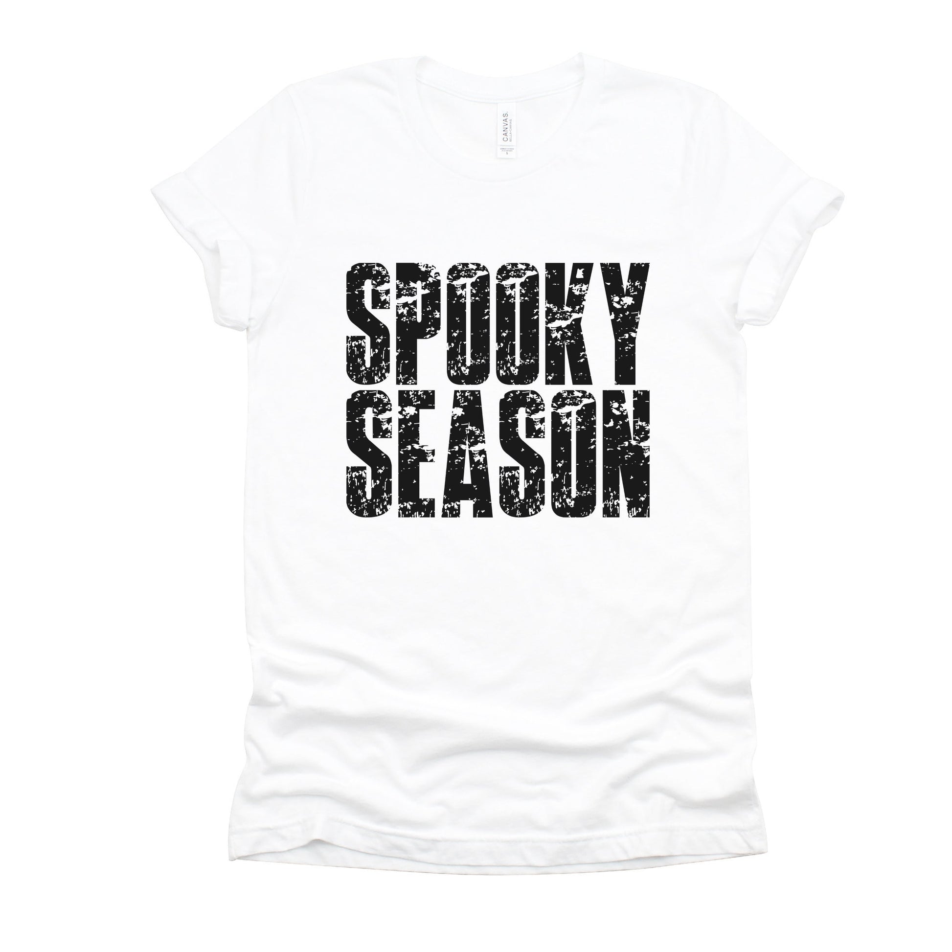 Spooky Season Block Distressed - Women's Short Sleeve Graphic T-Shirt