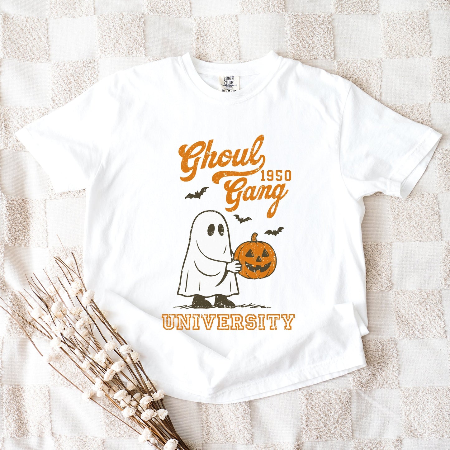 Ghoul Gang University 1950 - Women's Garment Dyed Graphic T-Shirt