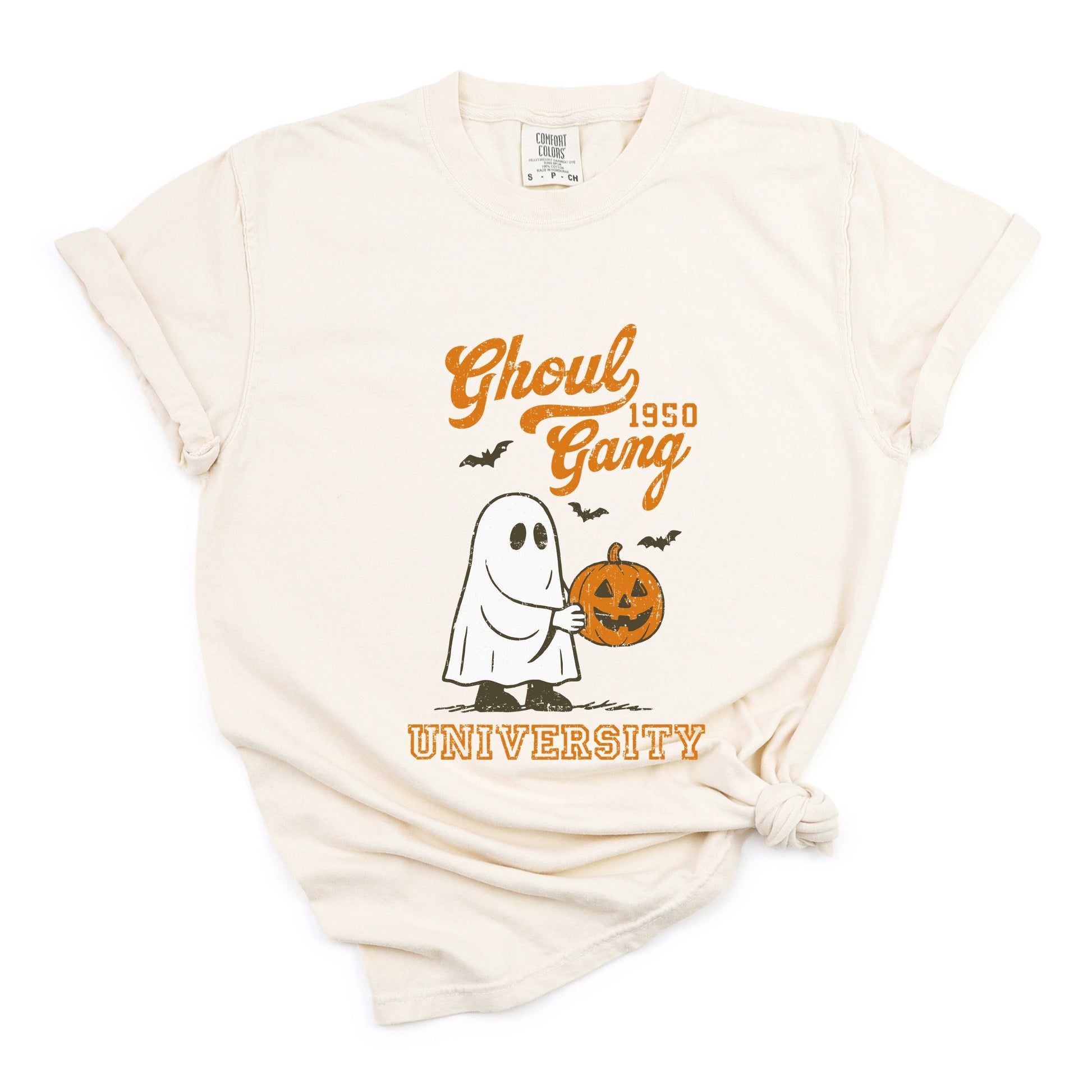 Ghoul Gang University 1950 - Women's Garment Dyed Graphic T-Shirt