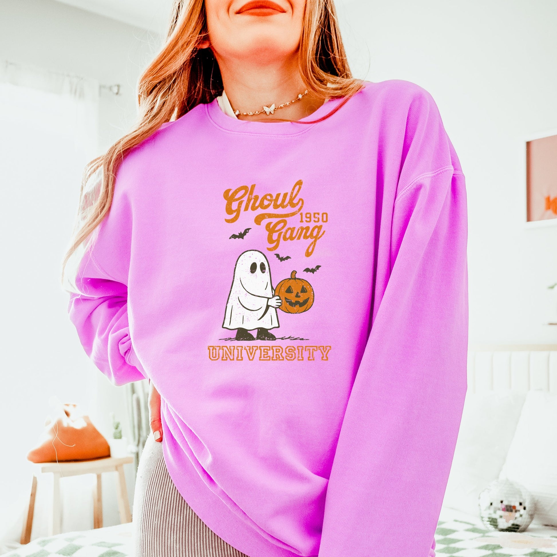 Ghoul Gang University 1950 - Women's Lightweight Garment Dyed Sweatshirt
