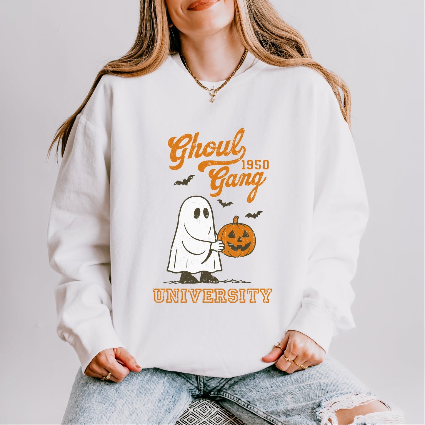 Ghoul Gang University 1950 - Women's Lightweight Garment Dyed Sweatshirt