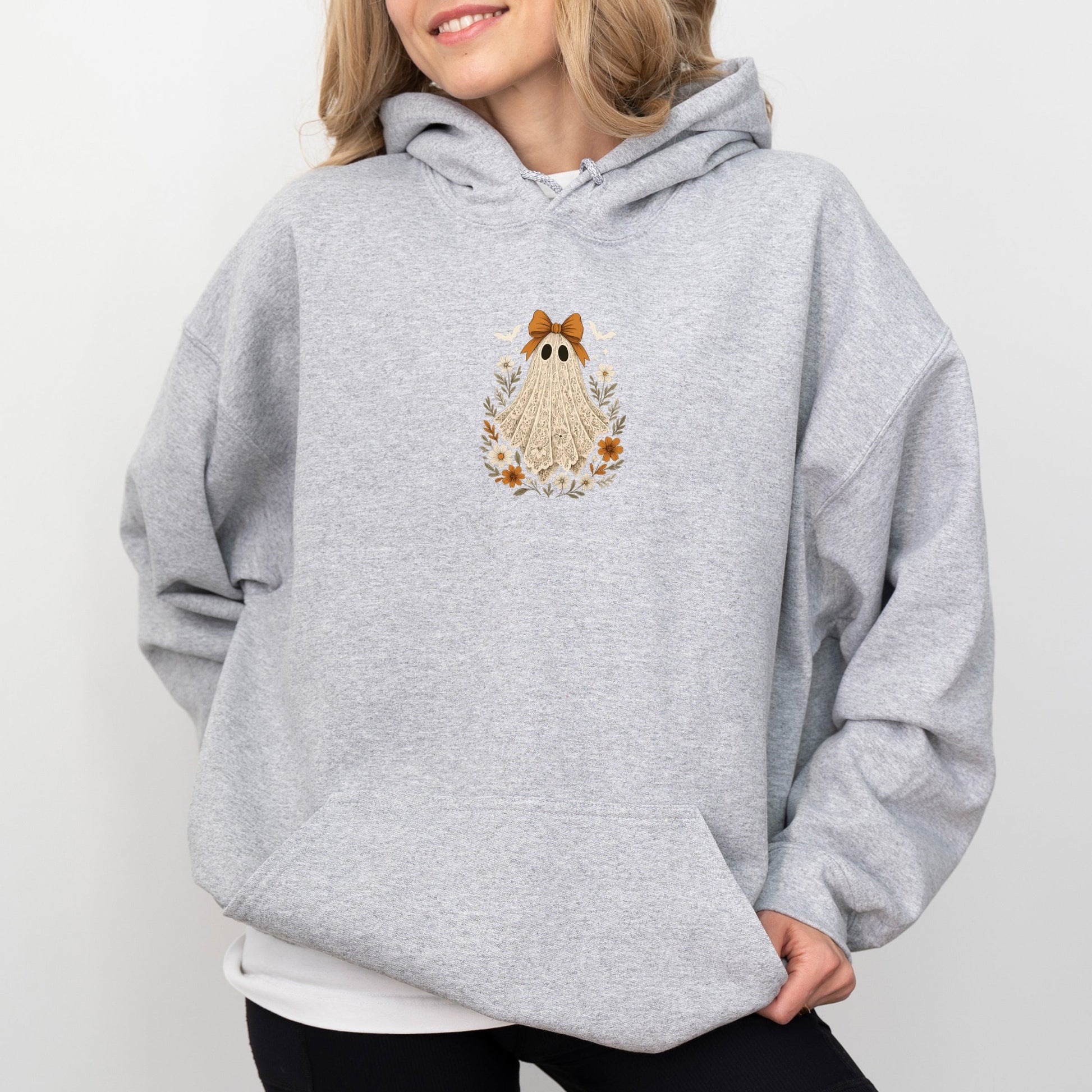 Coquette Lace Ghost  - Women's Graphic Hoodie