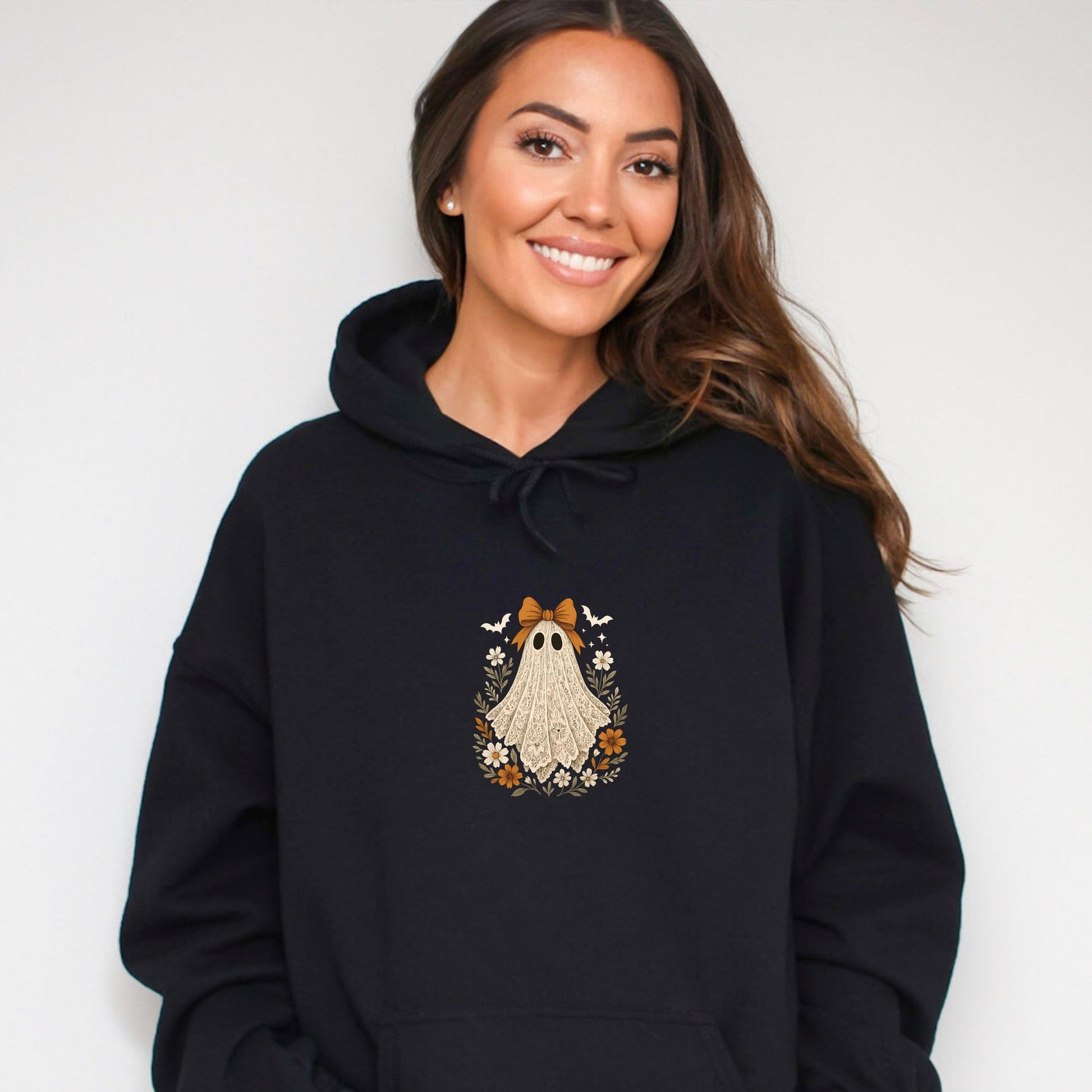 Coquette Lace Ghost  - Women's Graphic Hoodie