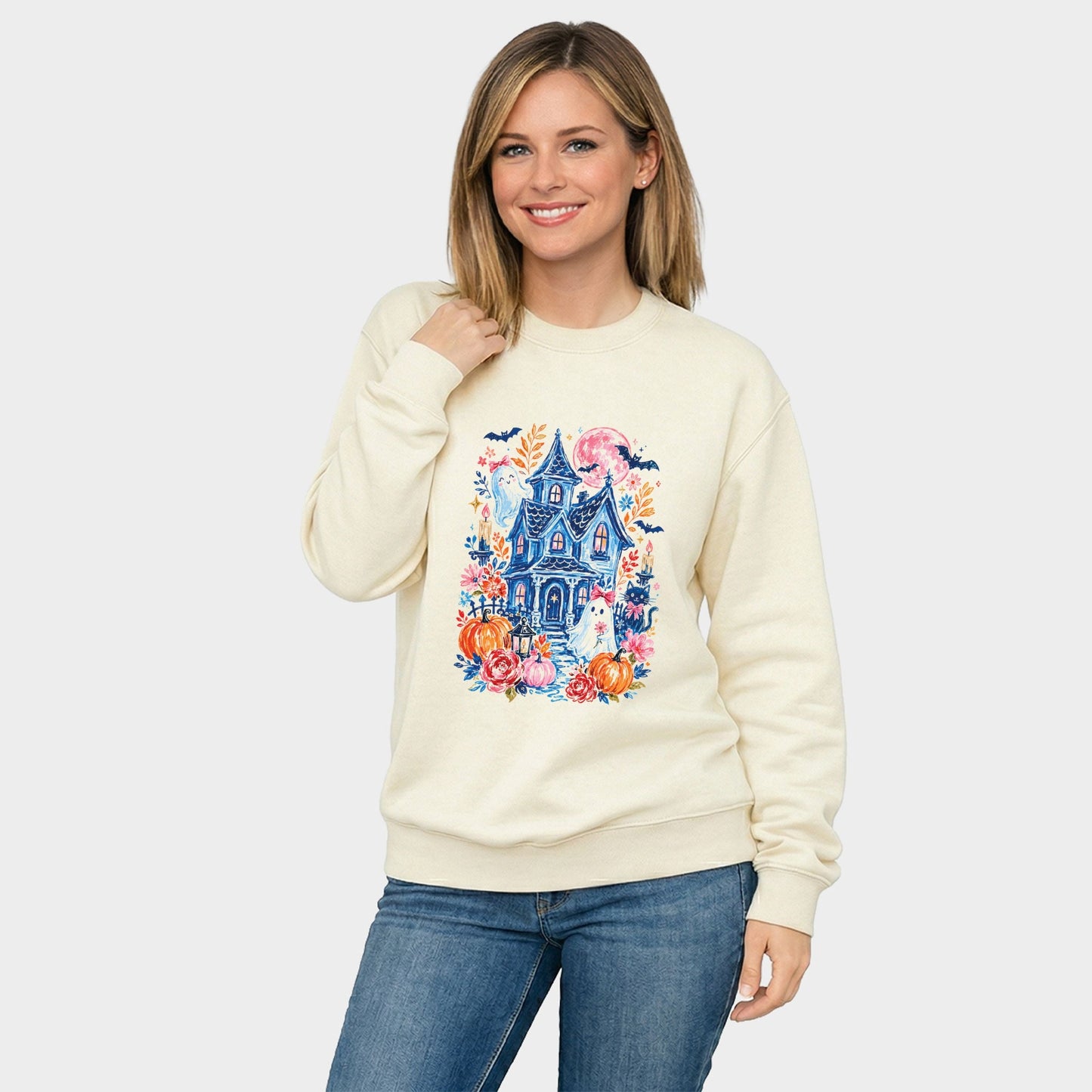 Coquette Haunted House - Women's Graphic Sweatshirt